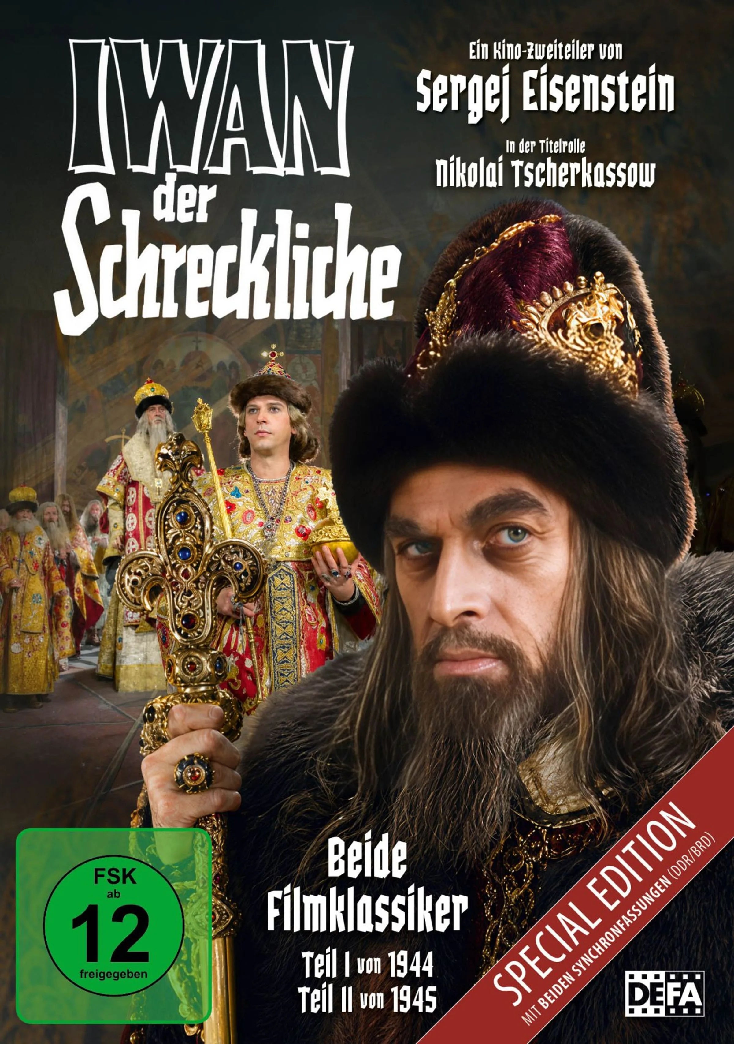DVD-Cover: Iwan der Schreckliche (Teil 1 und 2). Regie: Sergej M. Eisenstein
