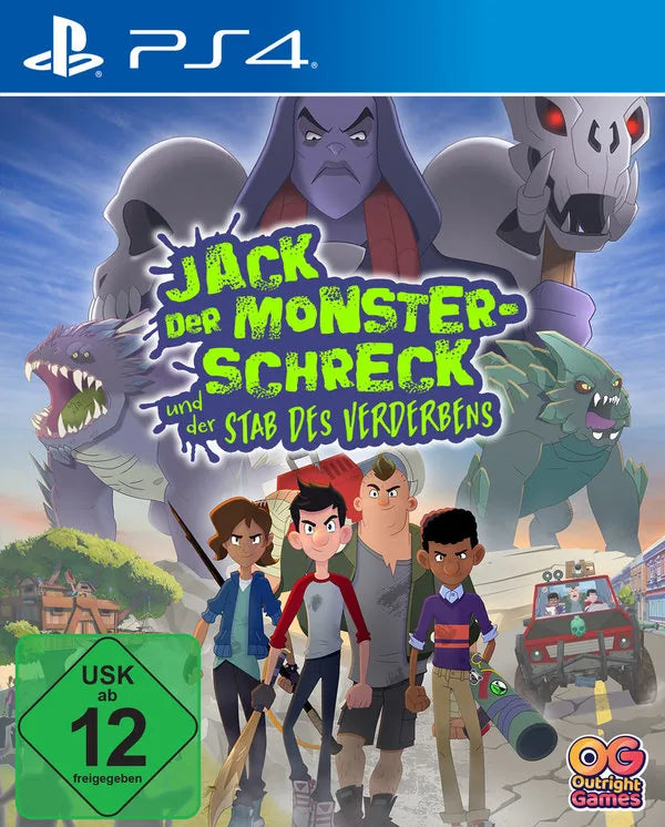Cover: Jack, der Monsterschreck und der Stab des Verderbens für Playstation 4. Publisher: Flashpoint Germany GmbH
