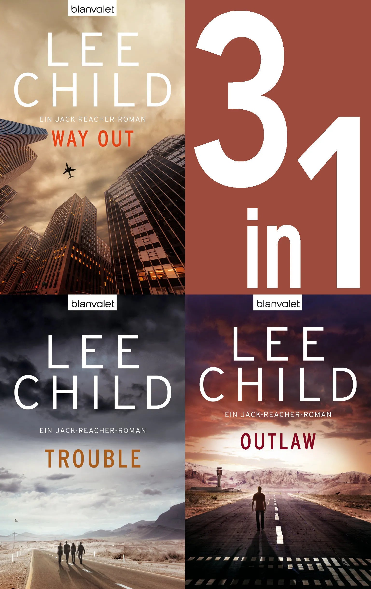 Cover: Jack Reacher Band 10-12: Way Out / Trouble / Outlaw (E-Book) von Lee Child