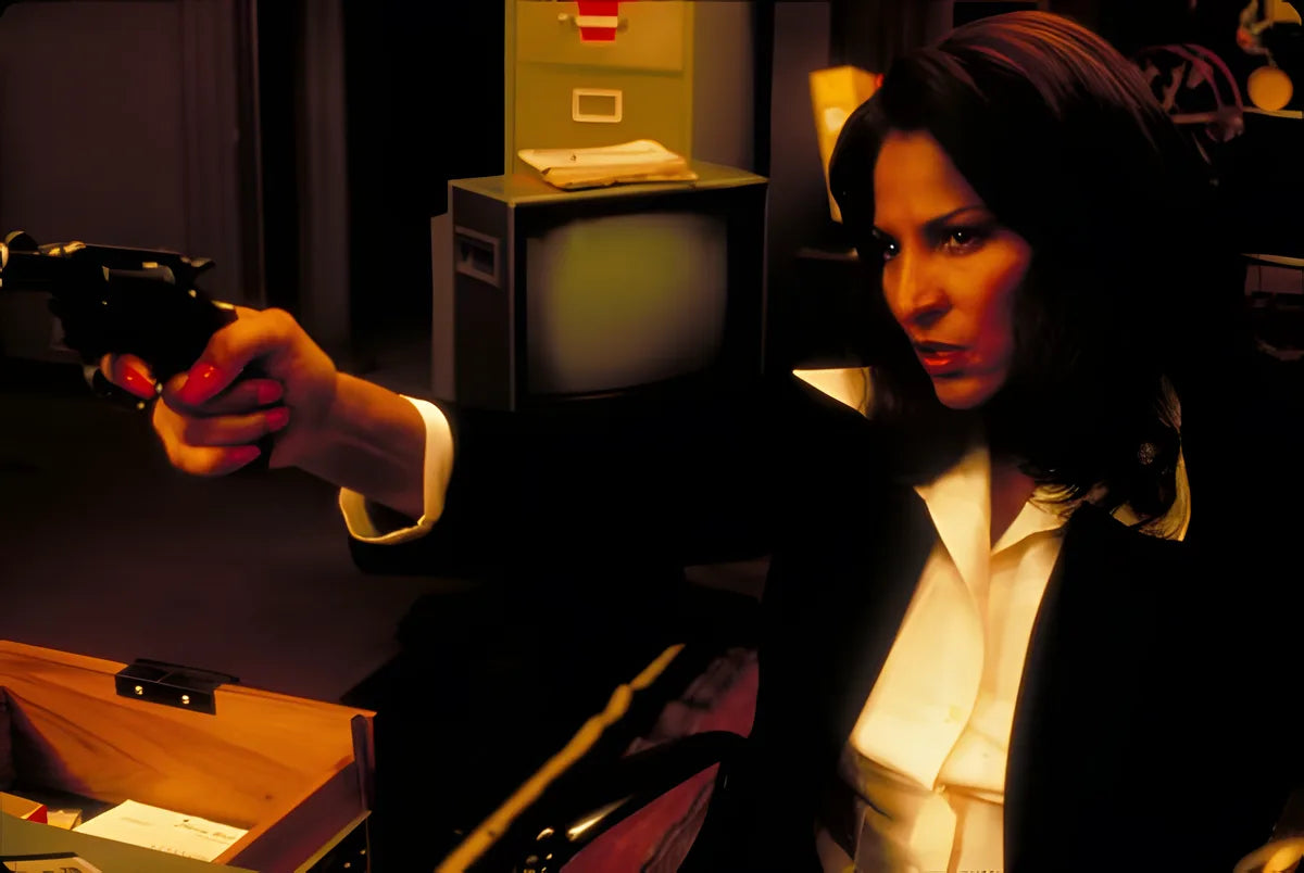 Filmszene 4 aus Jackie Brown – DVD. Regie: Quentin Tarantino