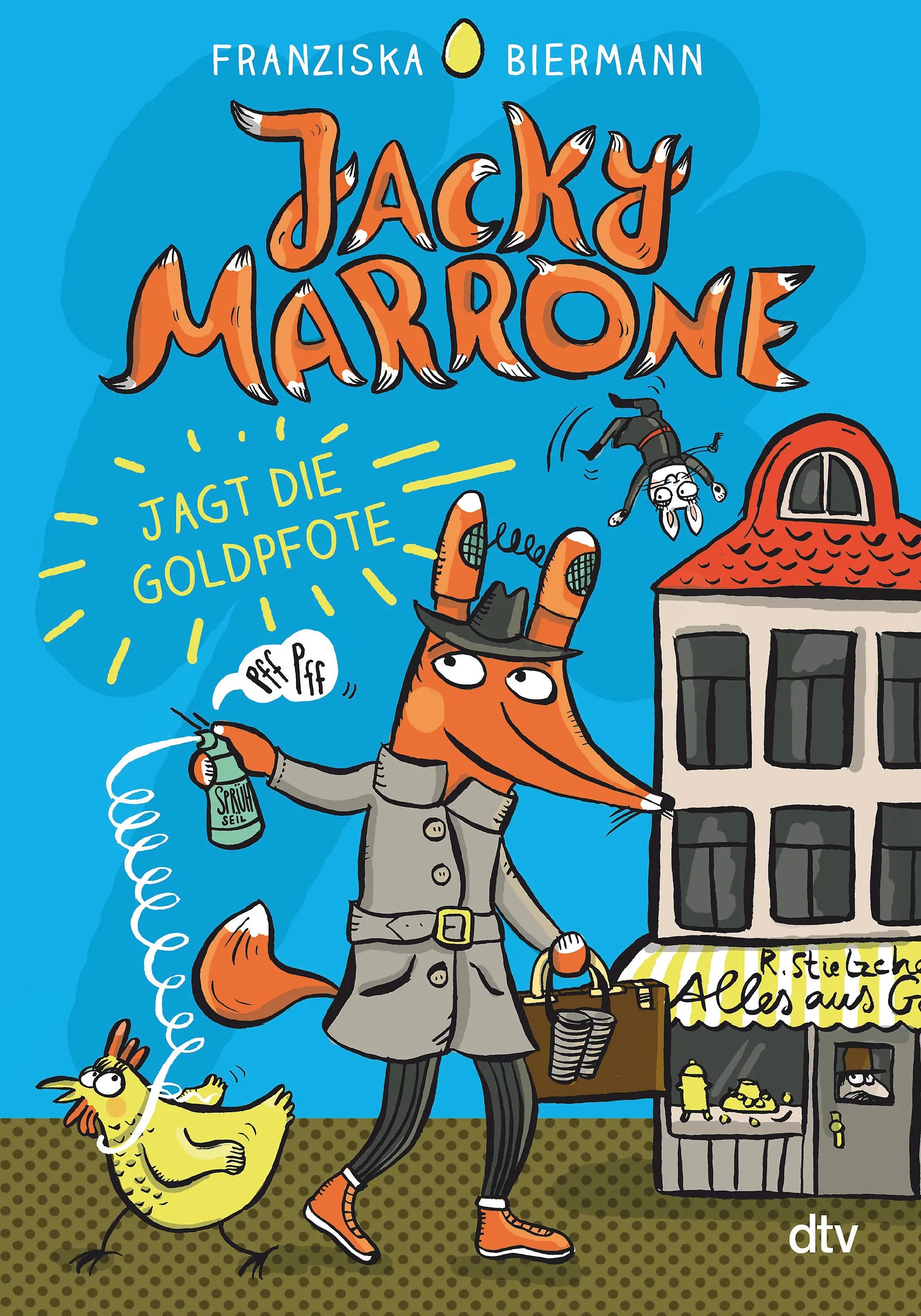 Buchcover von 'Jacky Marrone jagt die Goldpfote' - Taschenbuch von Franziska Biermann