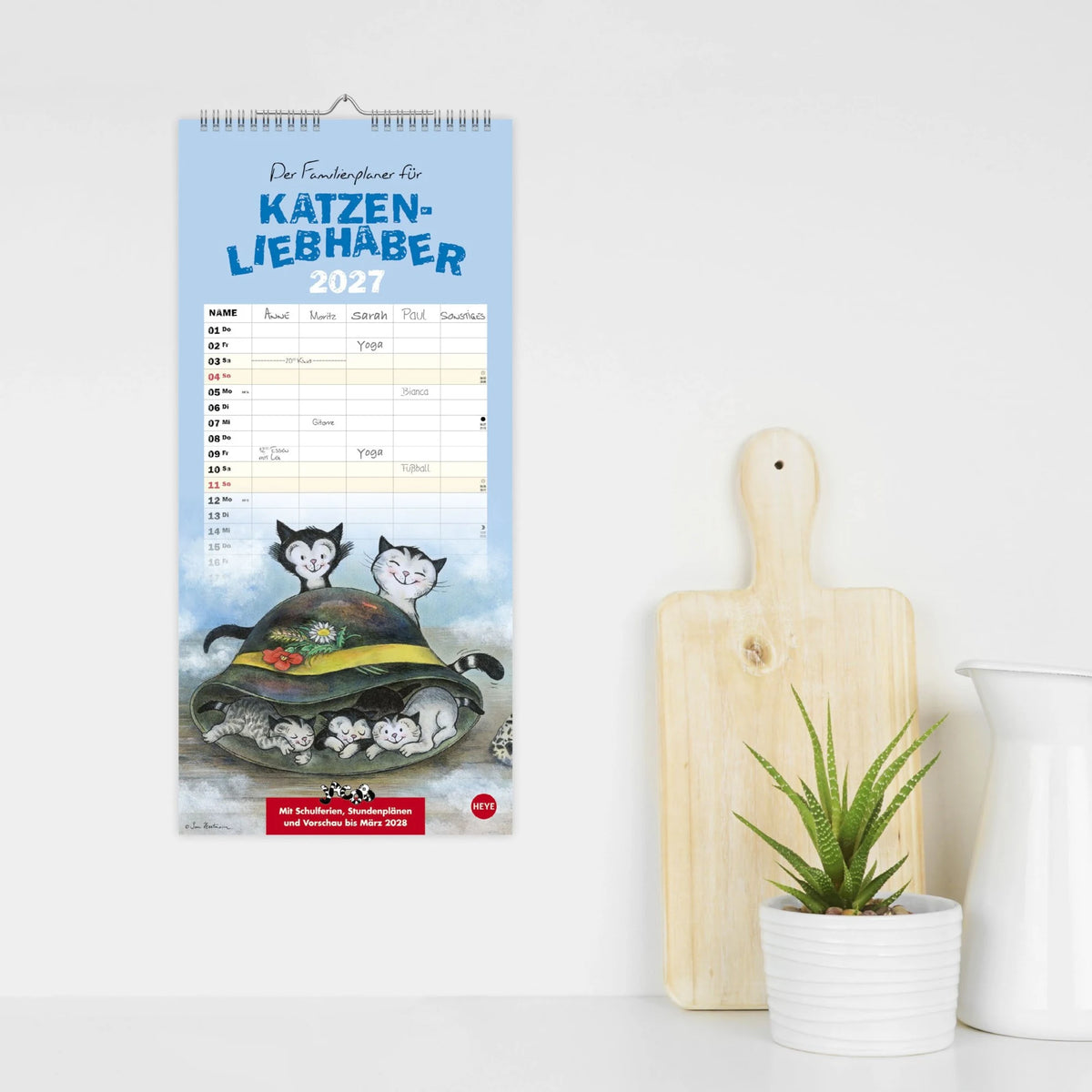 Jacob Familienplaner für Katzenliebhaber 2027 – Ansicht