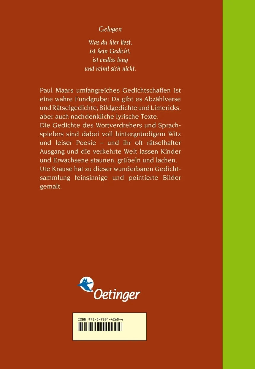 Buchrückseite von 'JAguar und NEINguar' mit Klappentext - Gebundene Ausgabe