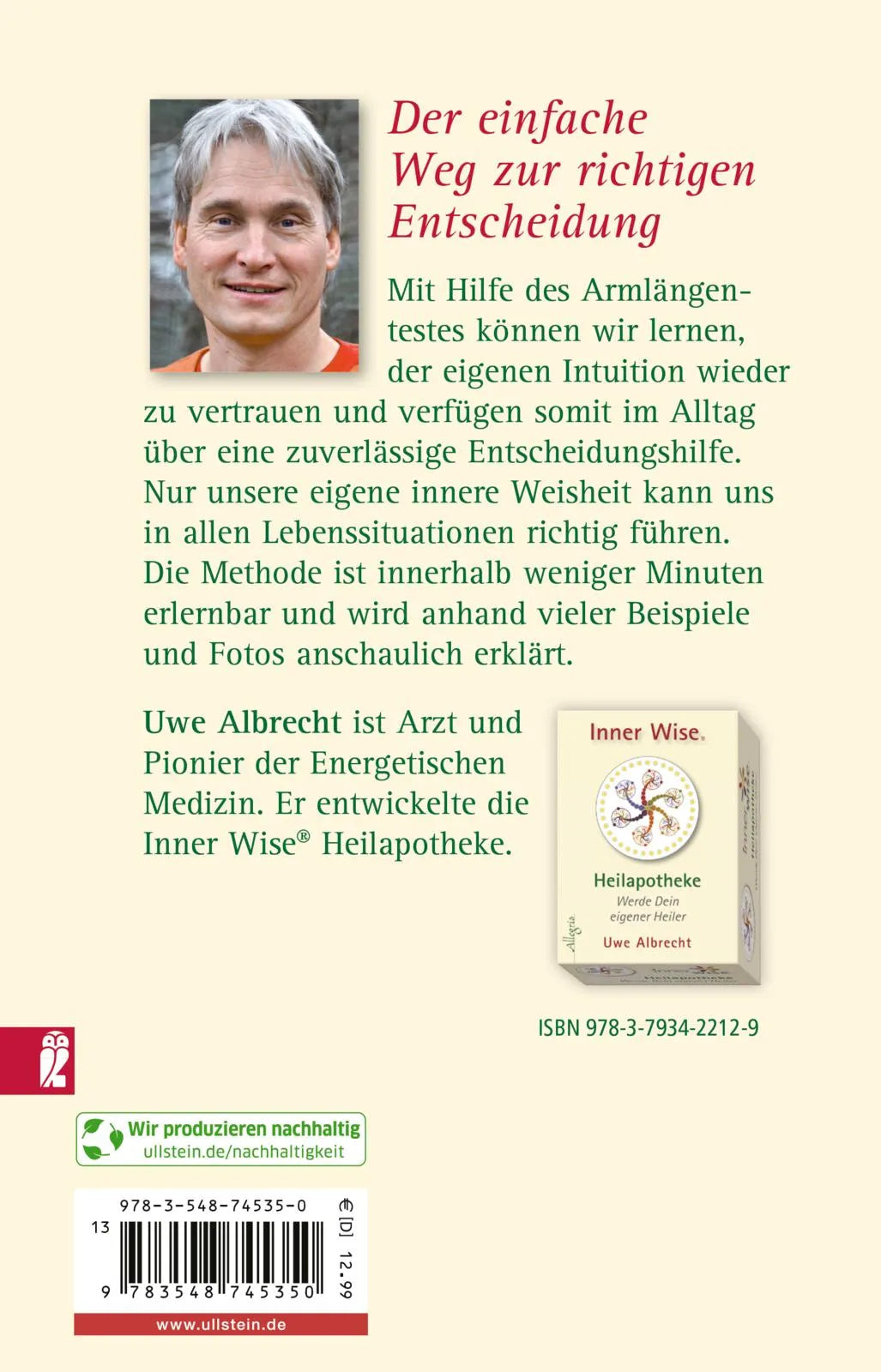 Buchrückseite von 'Ja/nein - So einfach kann das Leben sein' mit Klappentext - Taschenbuch