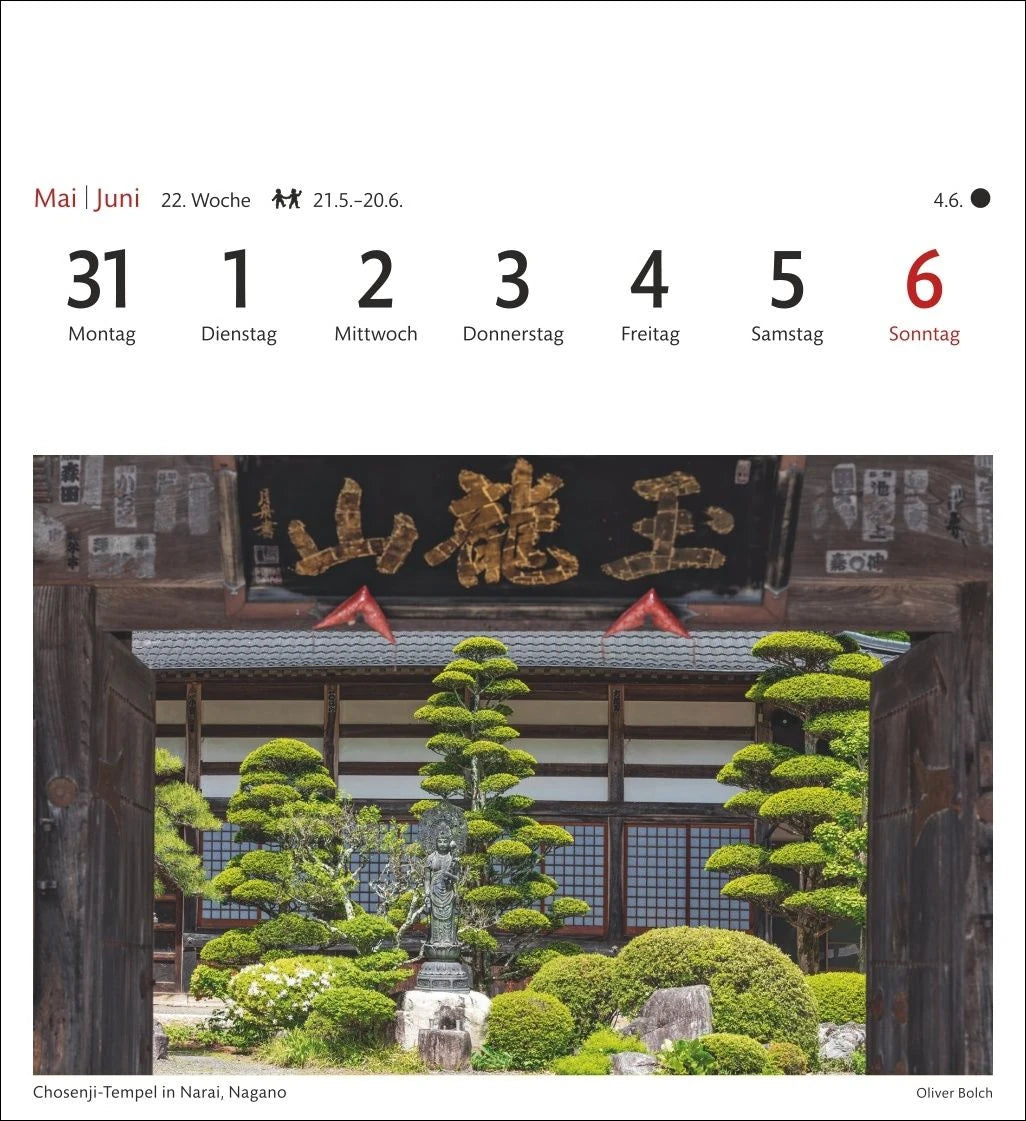 Japan Sehnsuchtskalender 2027 - Wochenkalender mit 53 Postkarten – Ansicht