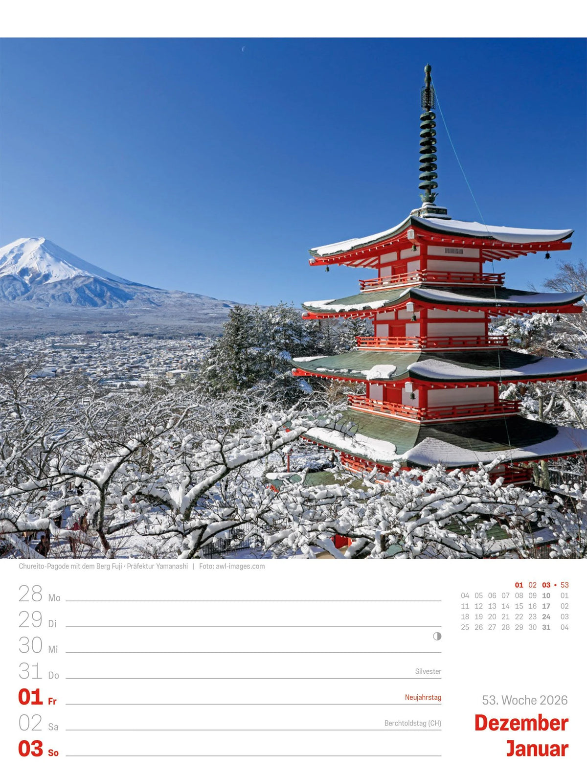 Japan Wochenplaner Kalender 2027 | Das Land der aufgehenden Sonne – Ansicht