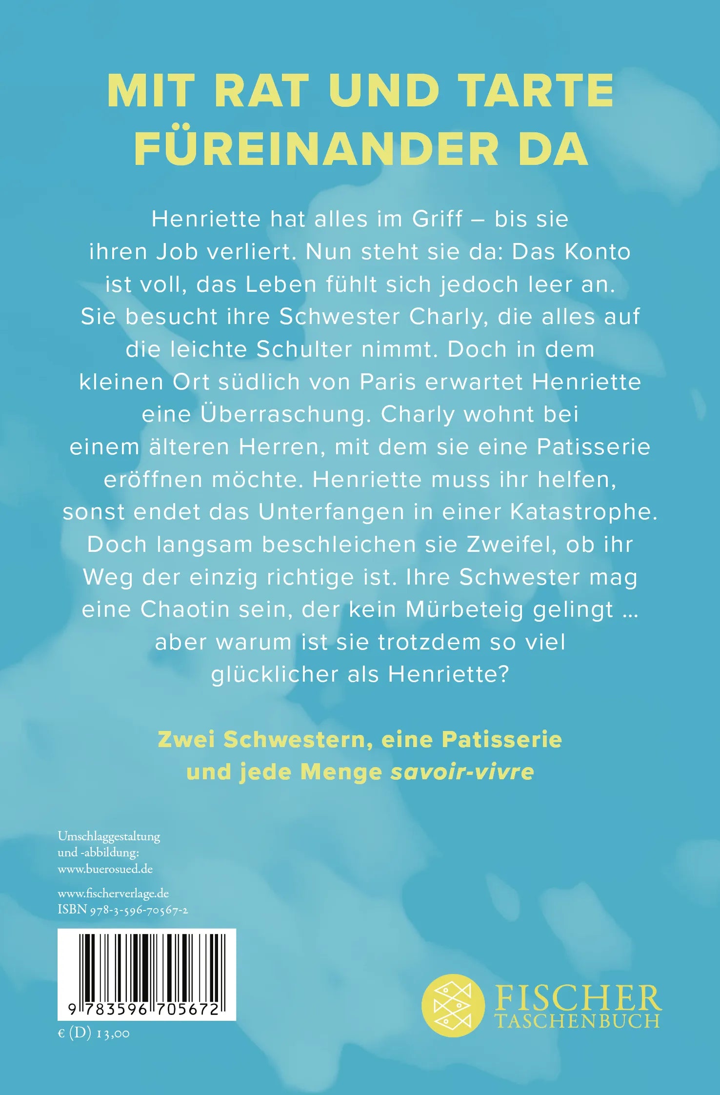 Buchrückseite von 'Jeden Tag eine gute Tarte' mit Klappentext - Taschenbuch