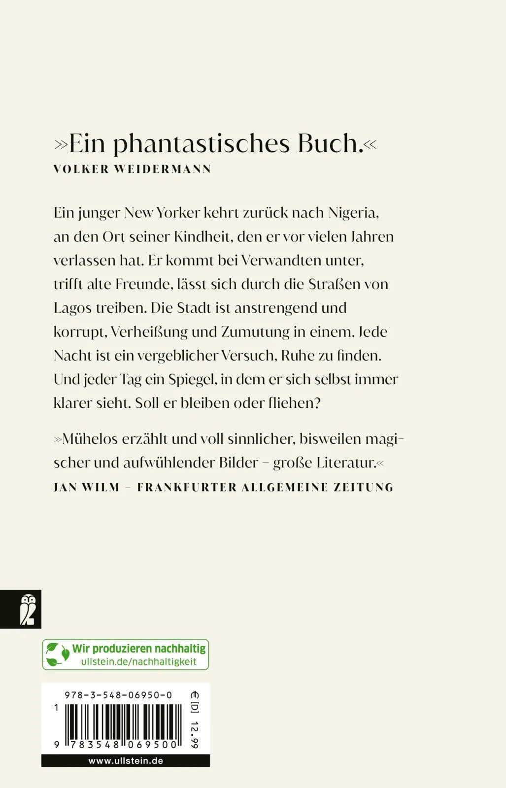 Buchrückseite von 'Jeder Tag gehört dem Dieb' mit Klappentext - Taschenbuch
