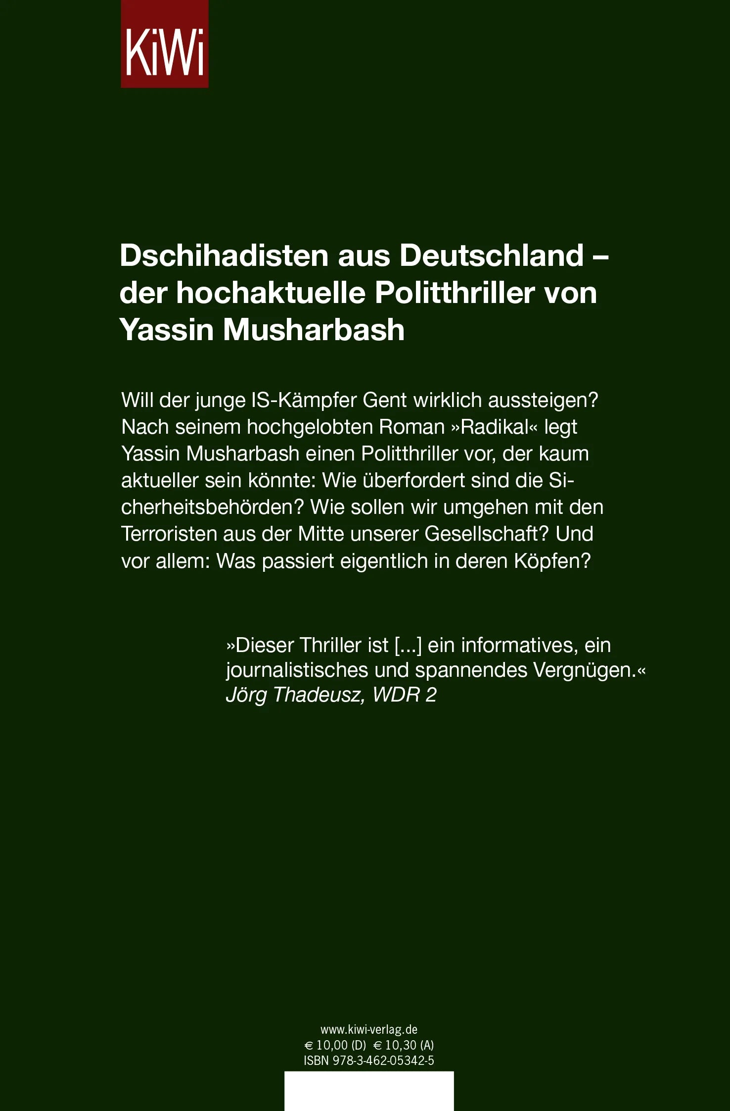 Buchrückseite von 'Jenseits' mit Klappentext - Taschenbuch