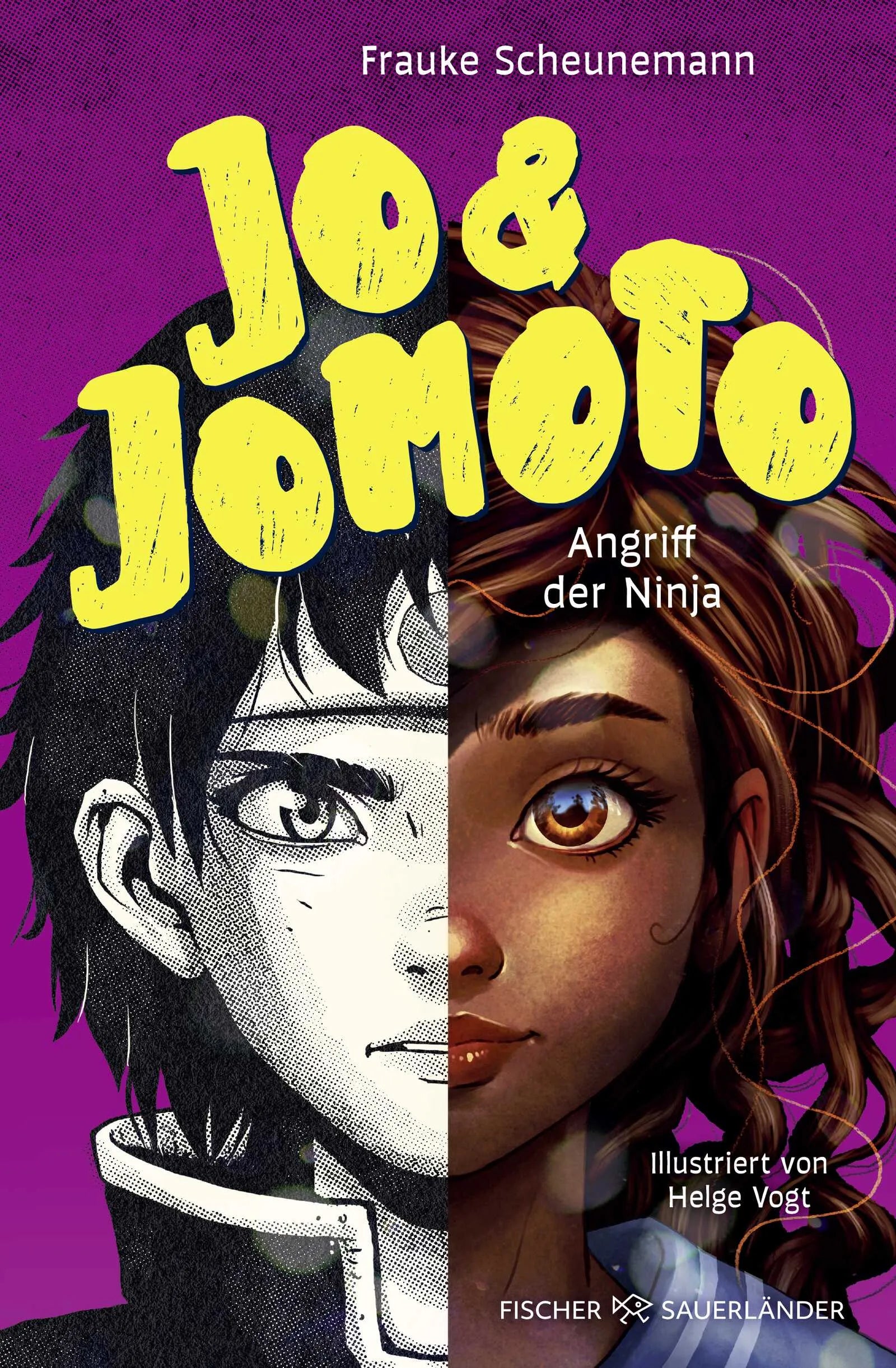 Buchcover von 'Jo & Jomoto – Angriff der Ninja' - Gebundene Ausgabe von Frauke Scheunemann