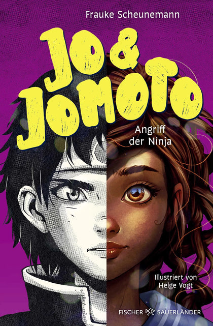 Buchcover von 'Jo &amp; Jomoto – Angriff der Ninja' - Gebundene Ausgabe von Frauke Scheunemann