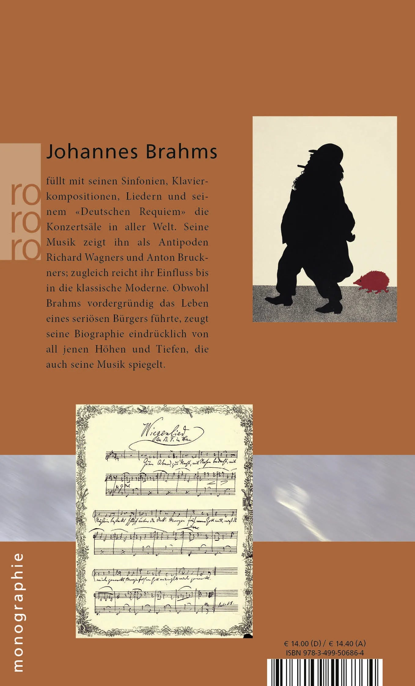 Buchrückseite von 'Johannes Brahms' mit Klappentext - Taschenbuch