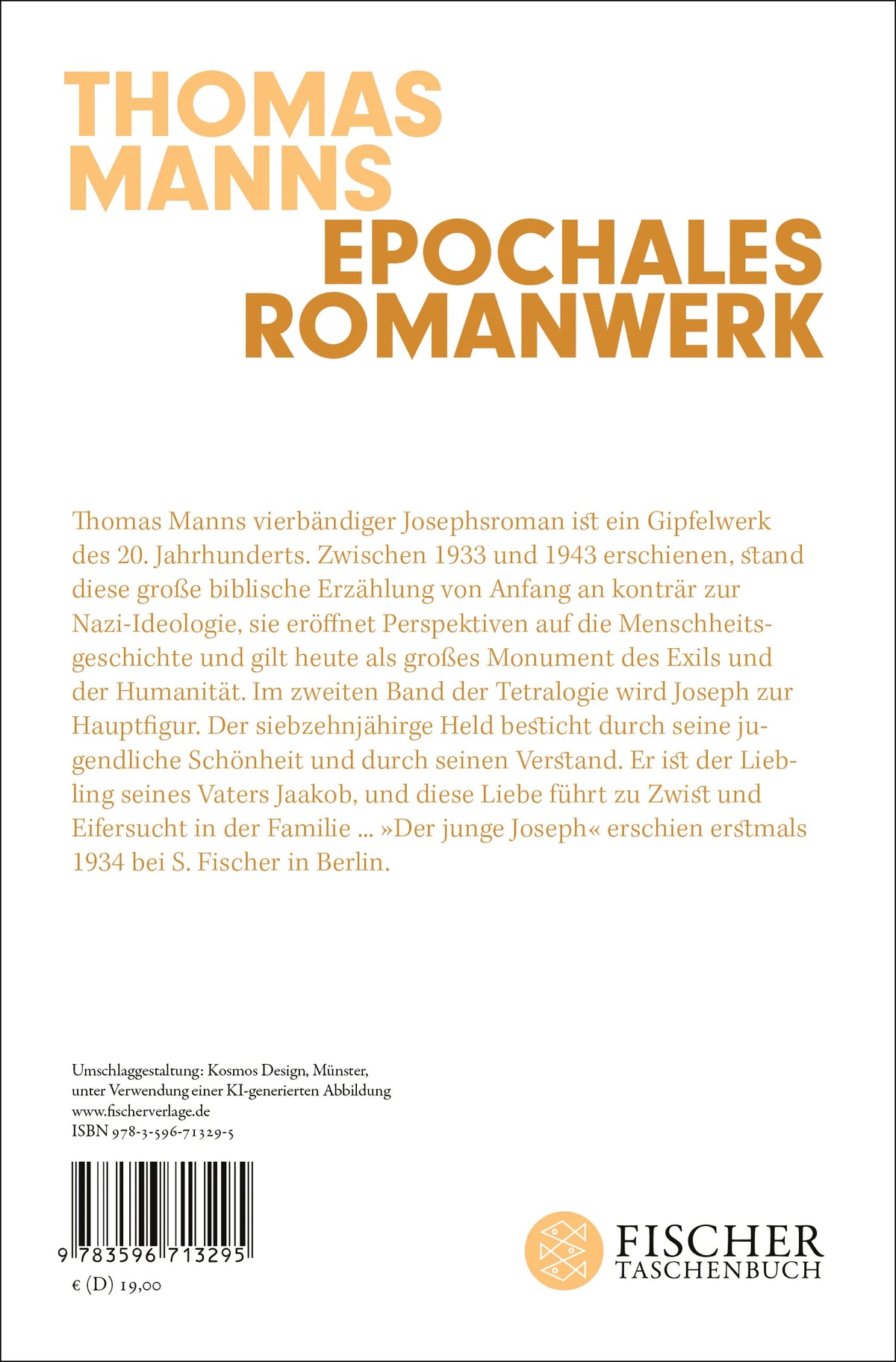 Rückseite: Joseph und seine Brüder II. Der junge Joseph (Taschenbuch)
