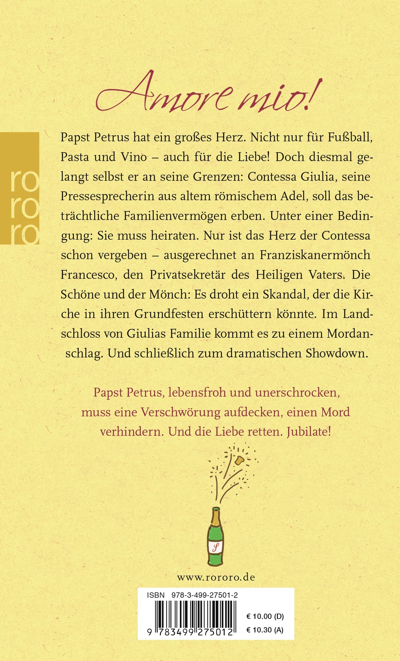 Buchrückseite von 'Jubilate!' mit Klappentext - Taschenbuch