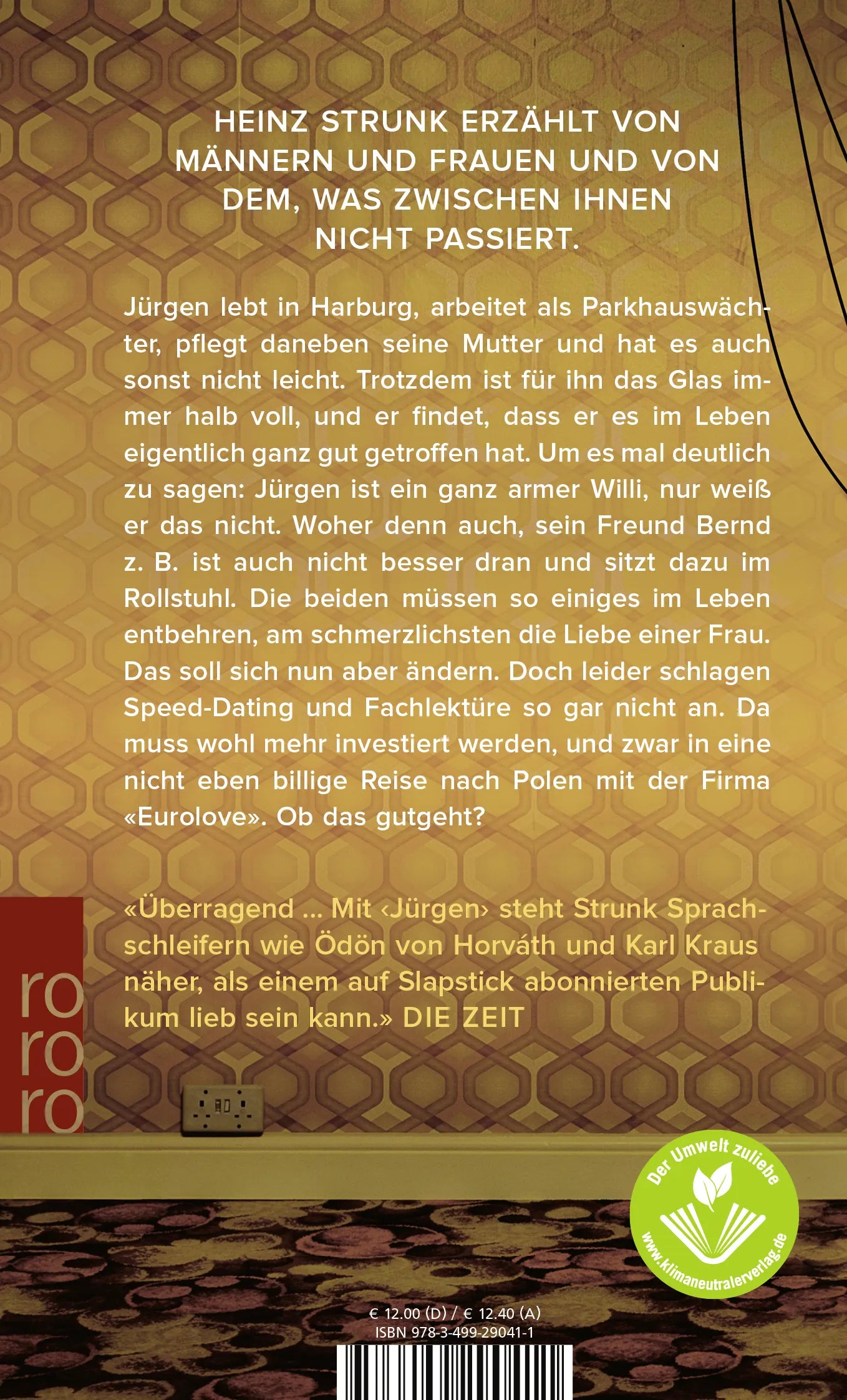 Buchrückseite von 'Jürgen' mit Klappentext - Taschenbuch