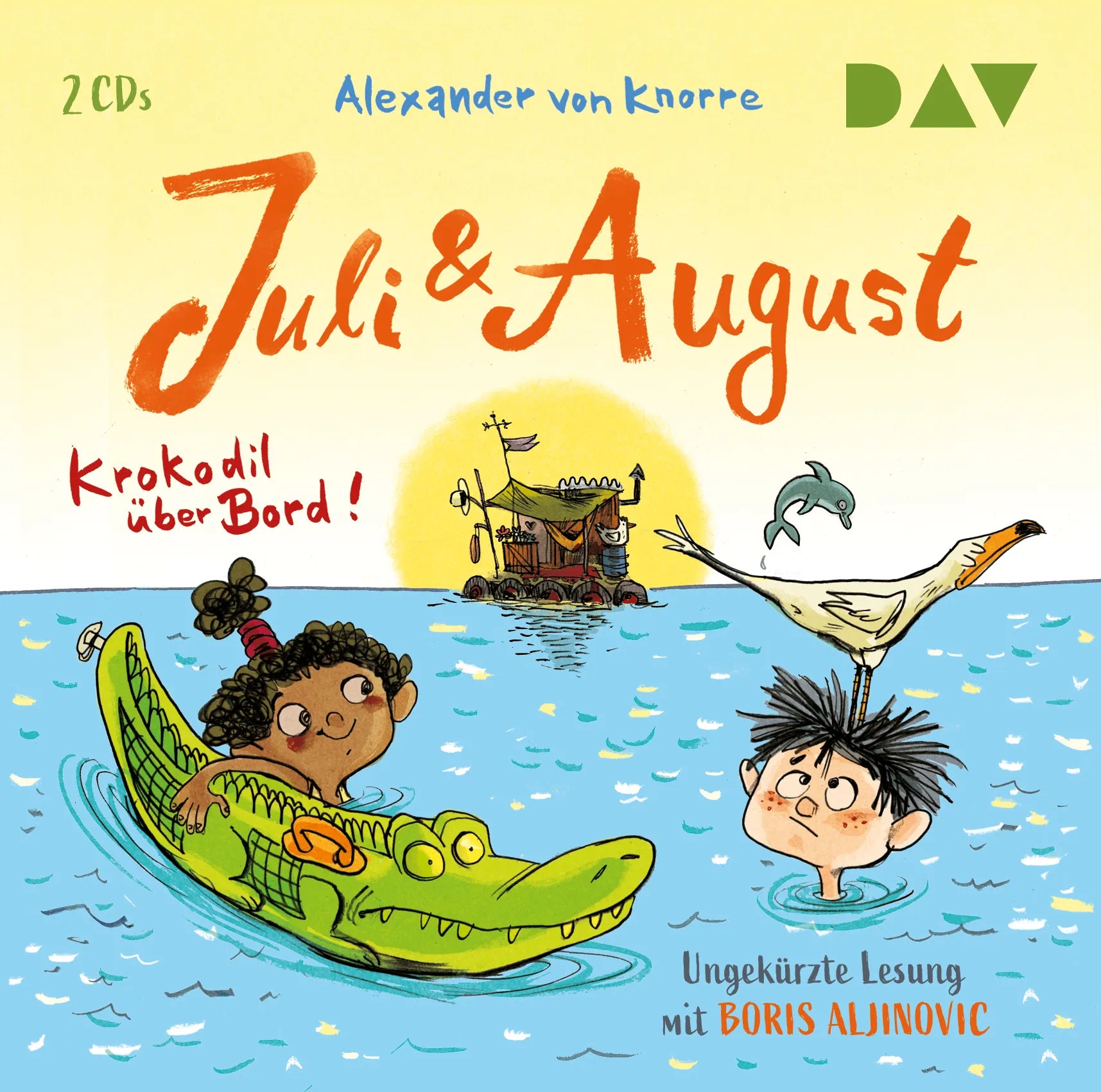 Buchcover von 'Juli und August – Krokodil über Bord!' - Hörbuch (CD) von Alexander von Knorre