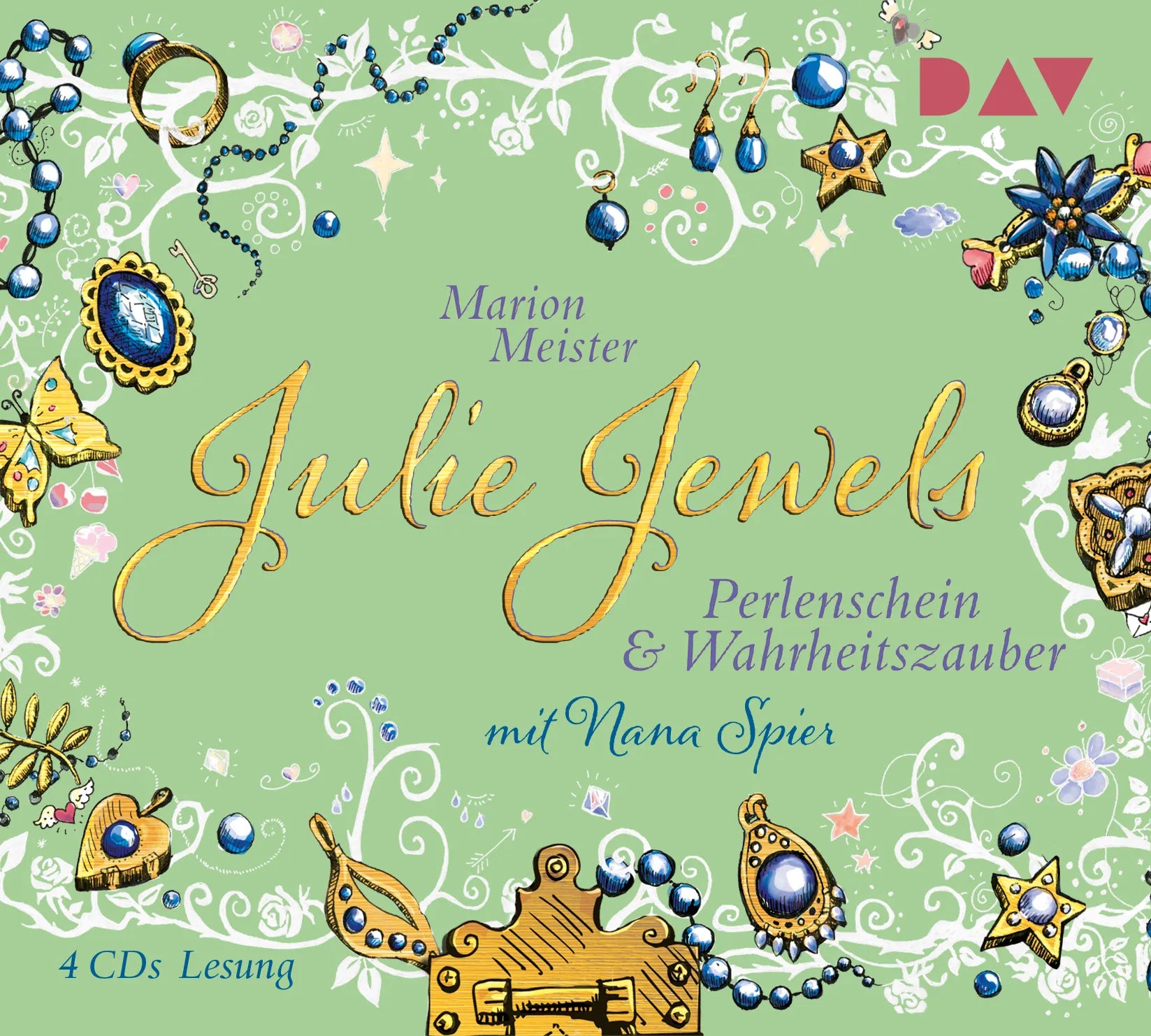 Buchcover von 'Julie Jewels – Teil 1: Perlenschein und Wahrheitszauber' - Hörbuch (CD) von Marion Meister