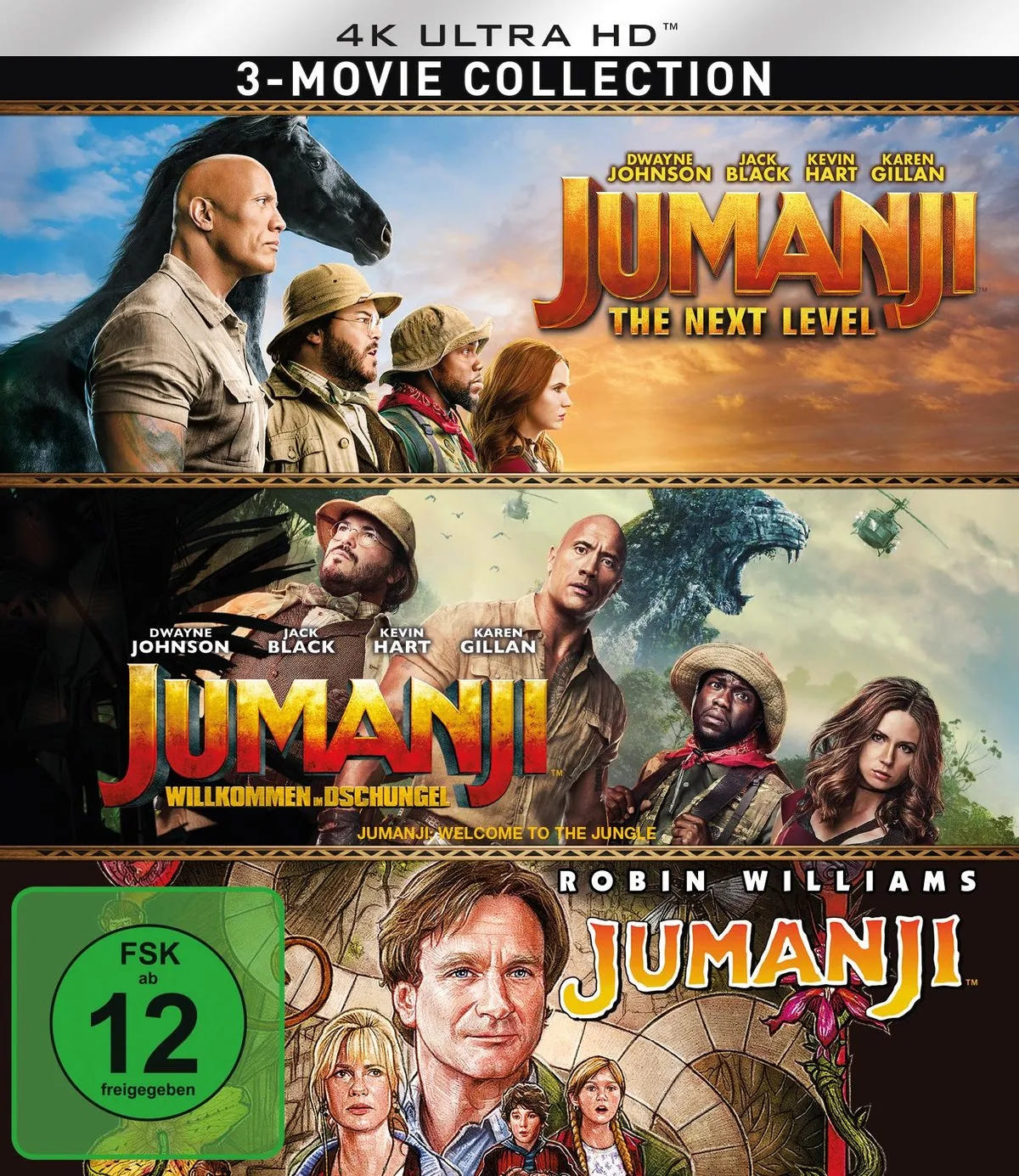Jumanji 1-3 - Blu-ray 4K Ultra HD