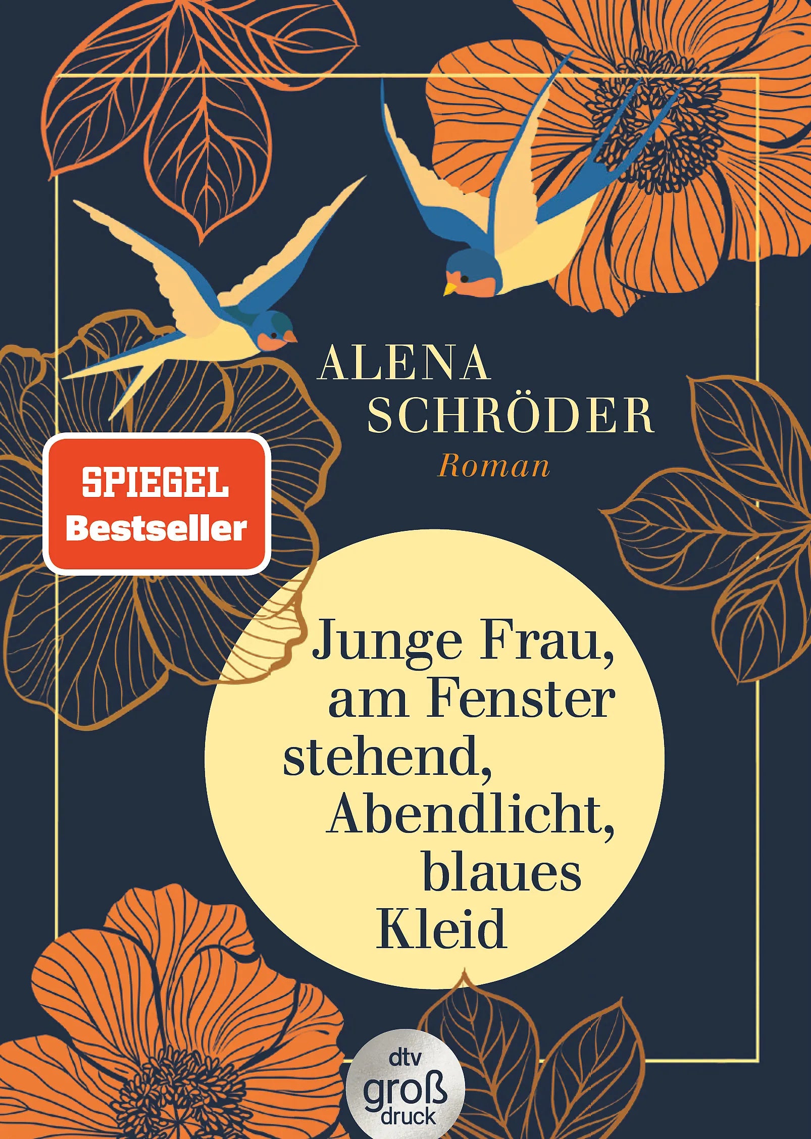 Buchcover von 'Junge Frau, am Fenster stehend, Abendlicht, blaues Kleid' - Taschenbuch von Alena Schröder