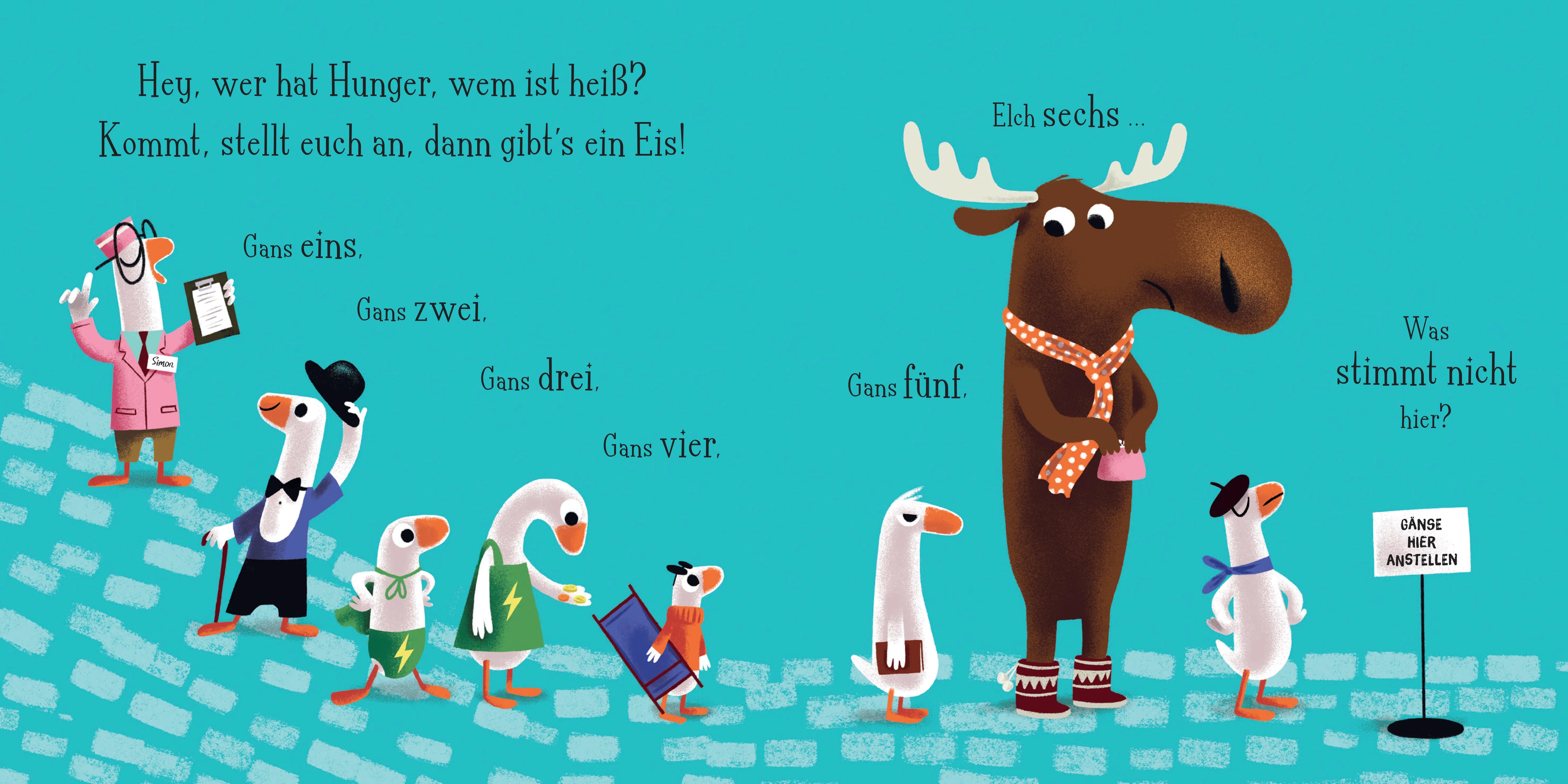 Produktansicht: Gans, Gans, Elch - Ein tierischer Zählspaß (Gebundene Ausgabe)