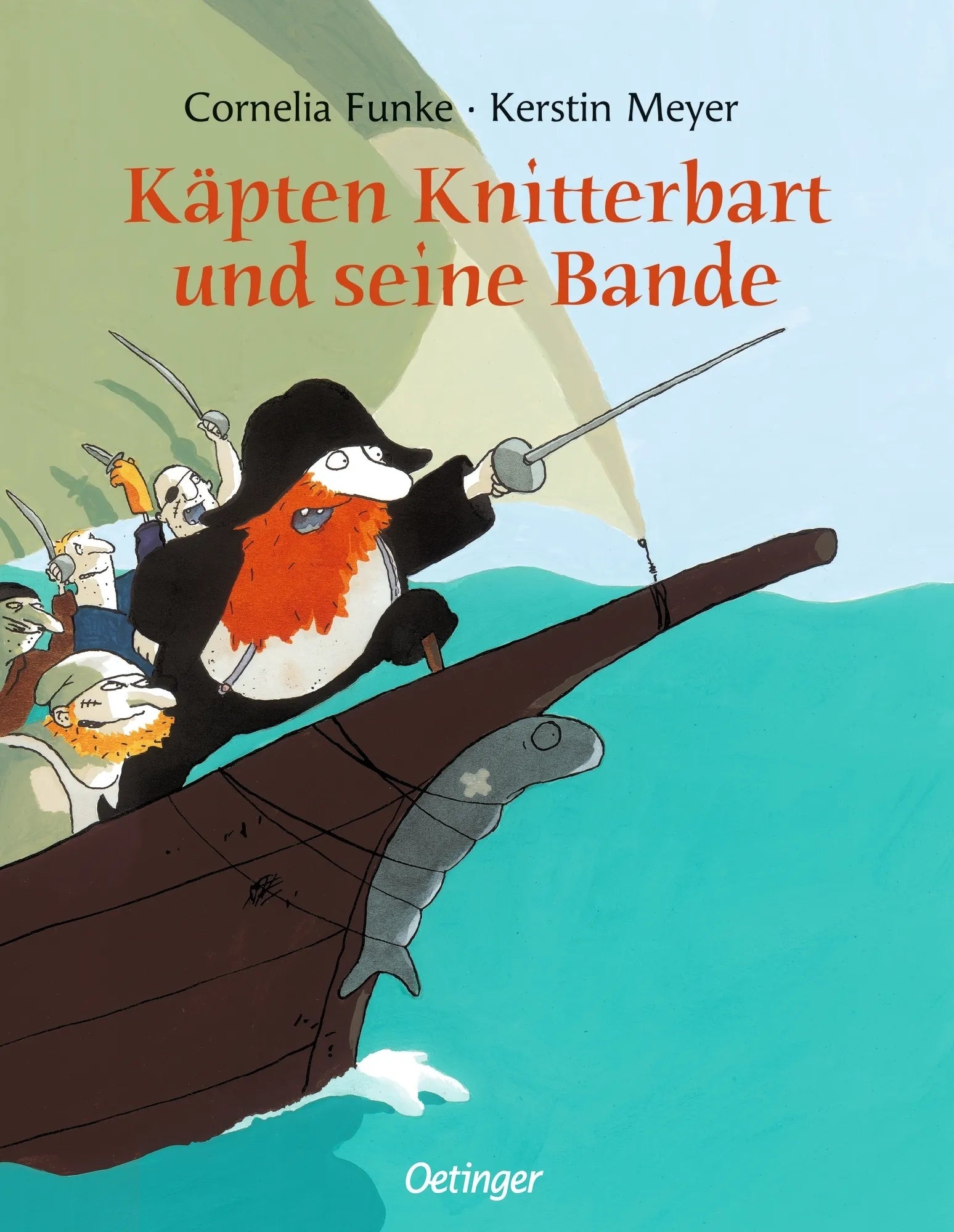 Buchcover von 'Käpten Knitterbart und seine Bande' - Gebundene Ausgabe von Cornelia Funke