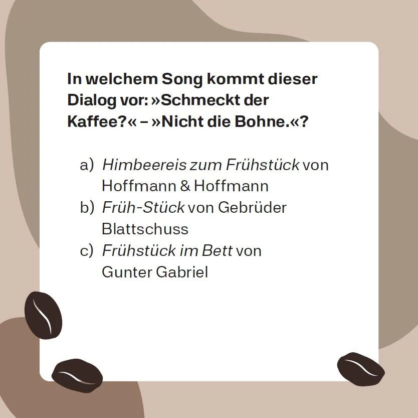 Kaffee-Quiz (Neuauflage) – Ansicht