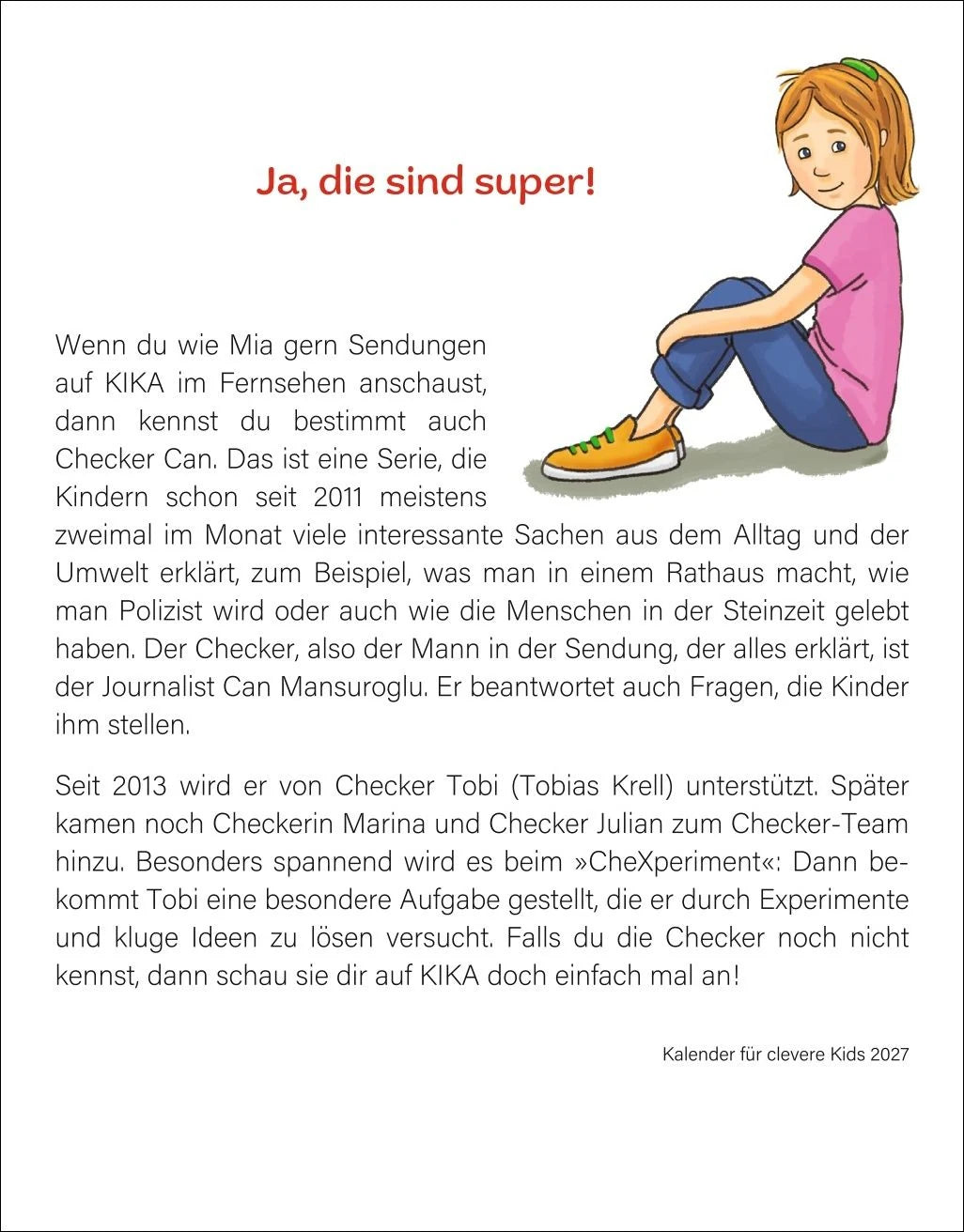 Kalender für clevere Kids Tagesabreißkalender 2027 – Ansicht