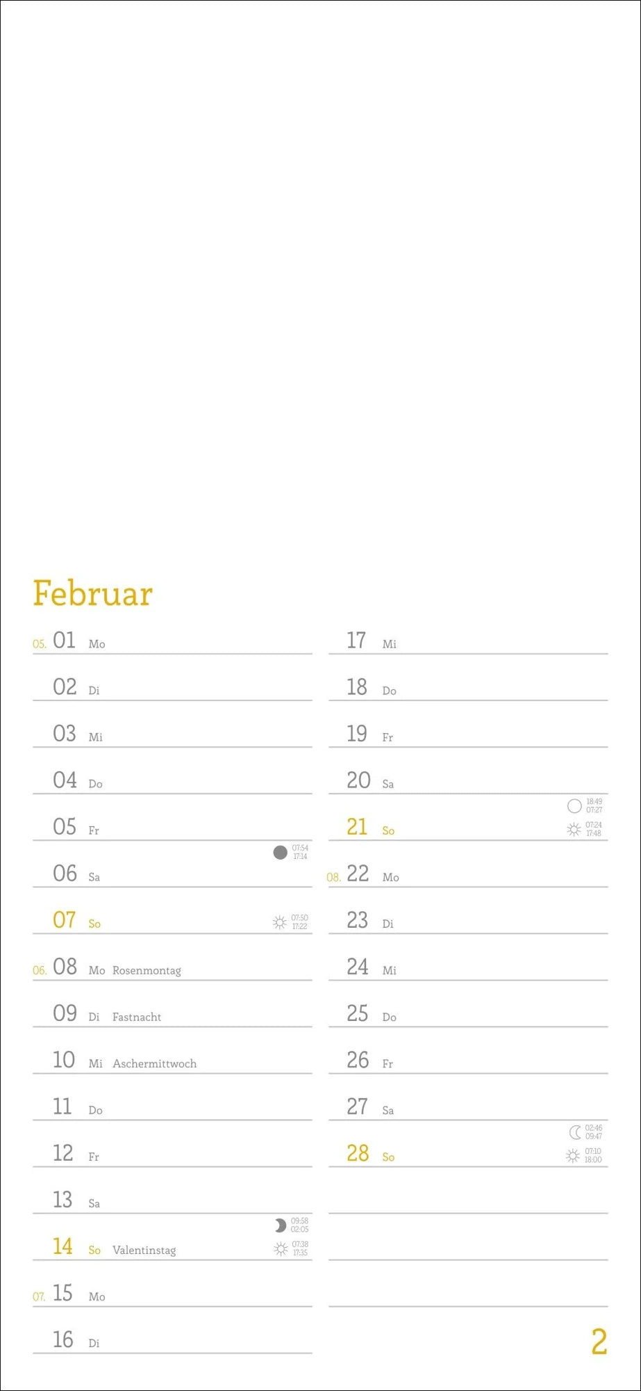 Kalender zum Selbstgestalten 2027 – Ansicht