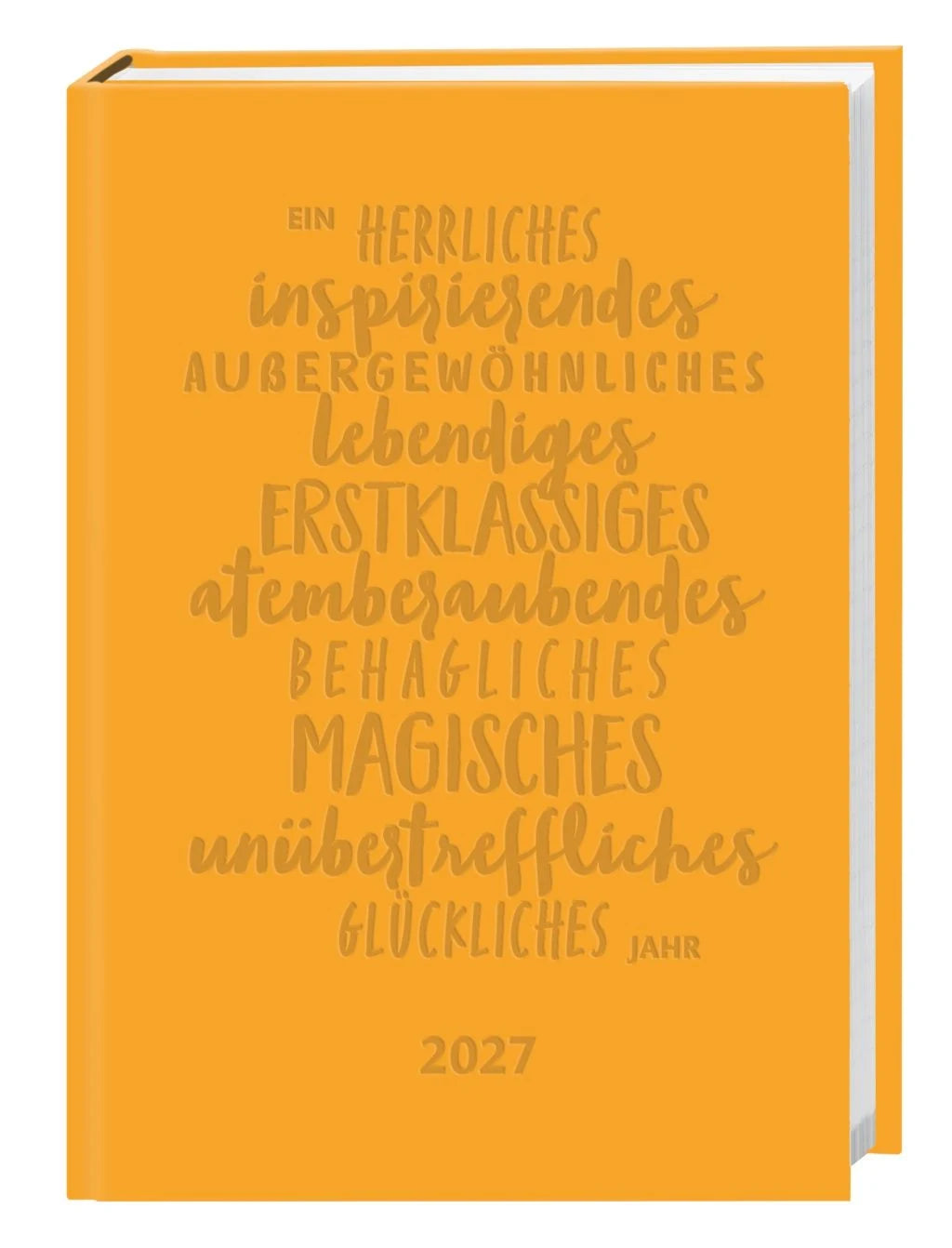 Taschenkalender: Kalenderbuch A6 gelb 2027