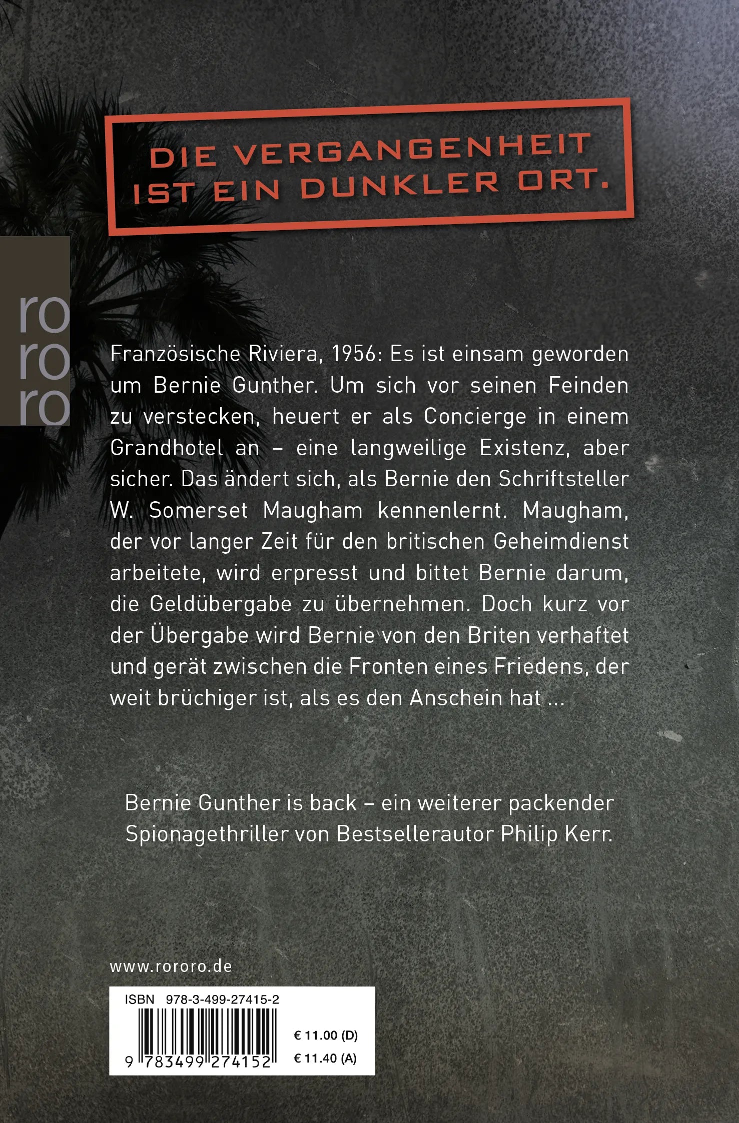Buchrückseite von 'Kalter Frieden' mit Klappentext - Taschenbuch
