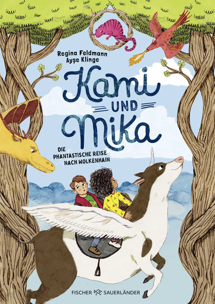 Buchcover von 'Kami &amp; Mika – Die phantastische Reise nach Wolkenhain' - Gebundene Ausgabe von Regina Feldmann