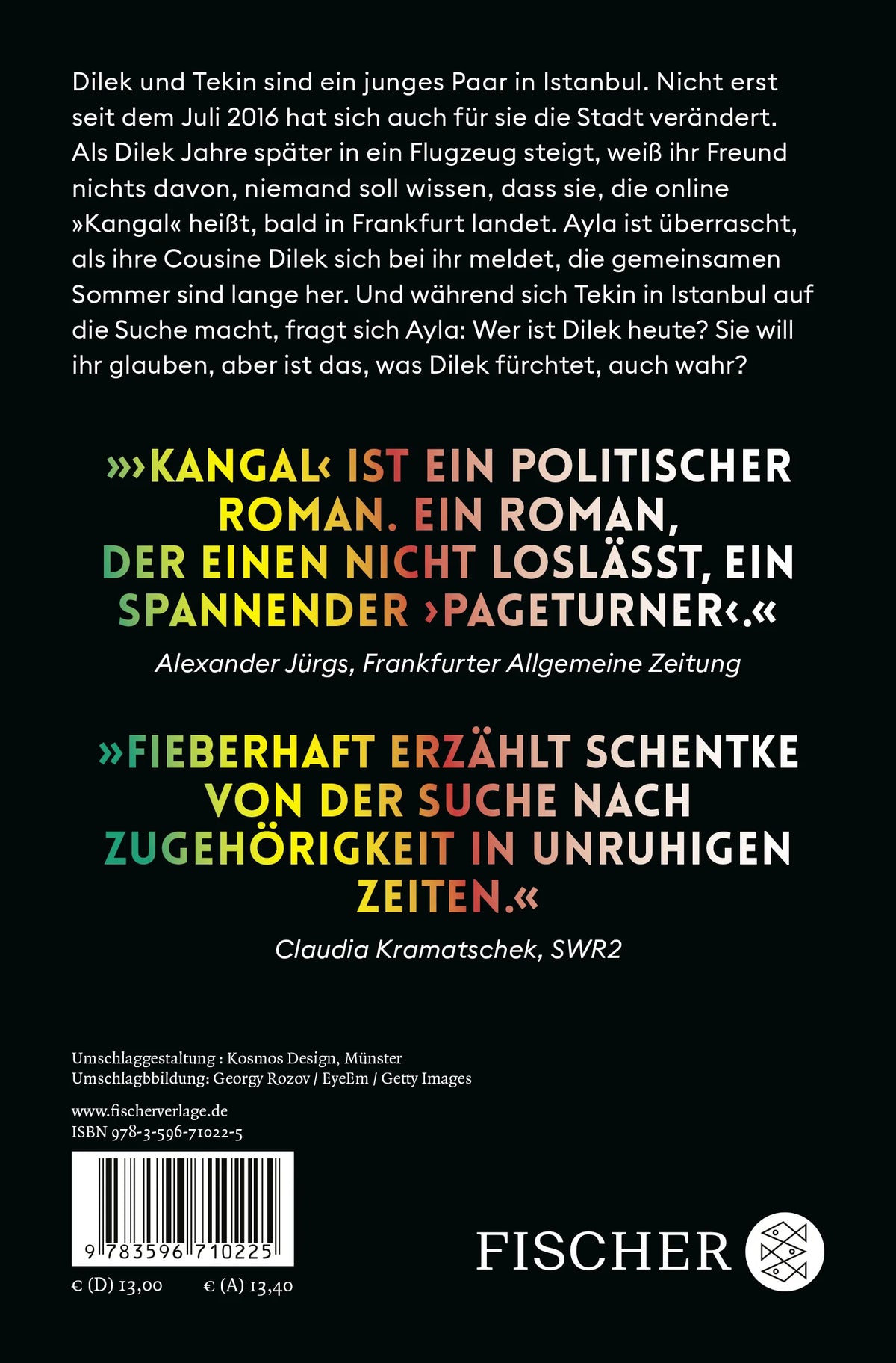 Buchrückseite von 'Kangal' mit Klappentext - Taschenbuch