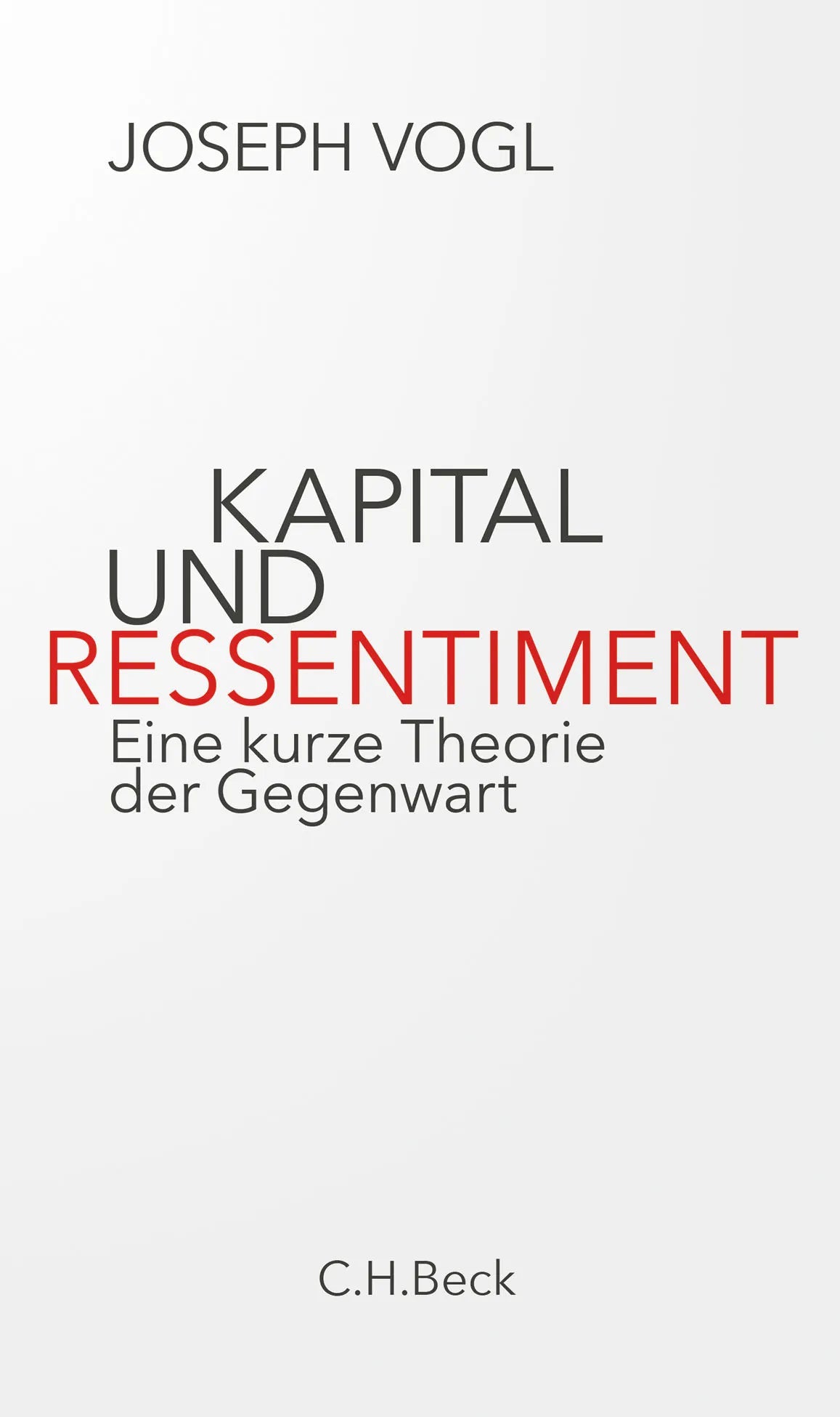Buchcover von 'Kapital und Ressentiment' - Gebundene Ausgabe von Joseph Vogl
