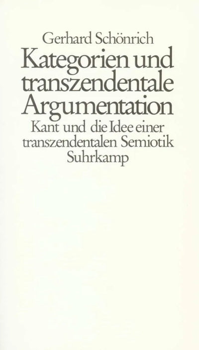 Kategorien und transzendentale Argumentation