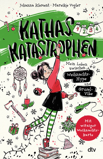 Buchcover von 'Kathas Katastrophen – Mein Leben zwischen Weihnachts-Hype und Grusel-Vibe' - Gebundene Ausgabe von Johanna Klement