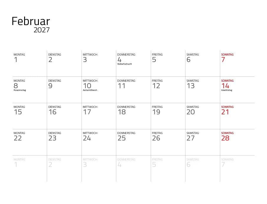 Katzen 2027 Eintragkalender – Ansicht