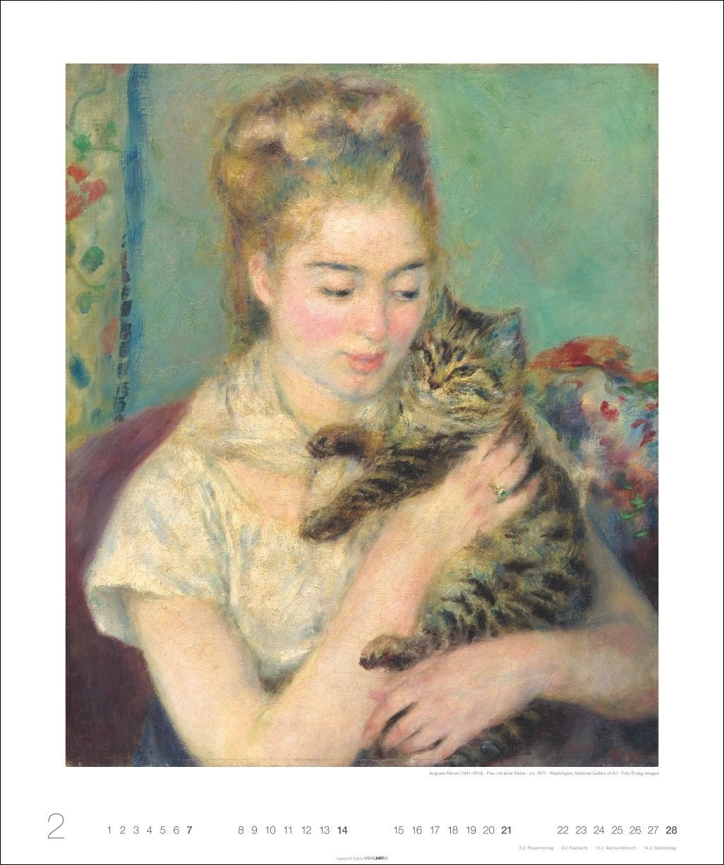 Katzen in der Kunst Edition Kalender 2027 – Ansicht