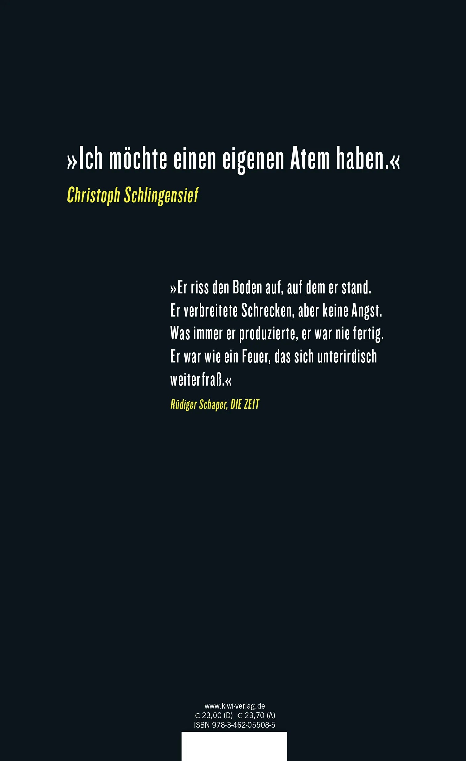Buchrückseite von 'Kein falsches Wort jetzt' mit Klappentext - Gebundene Ausgabe