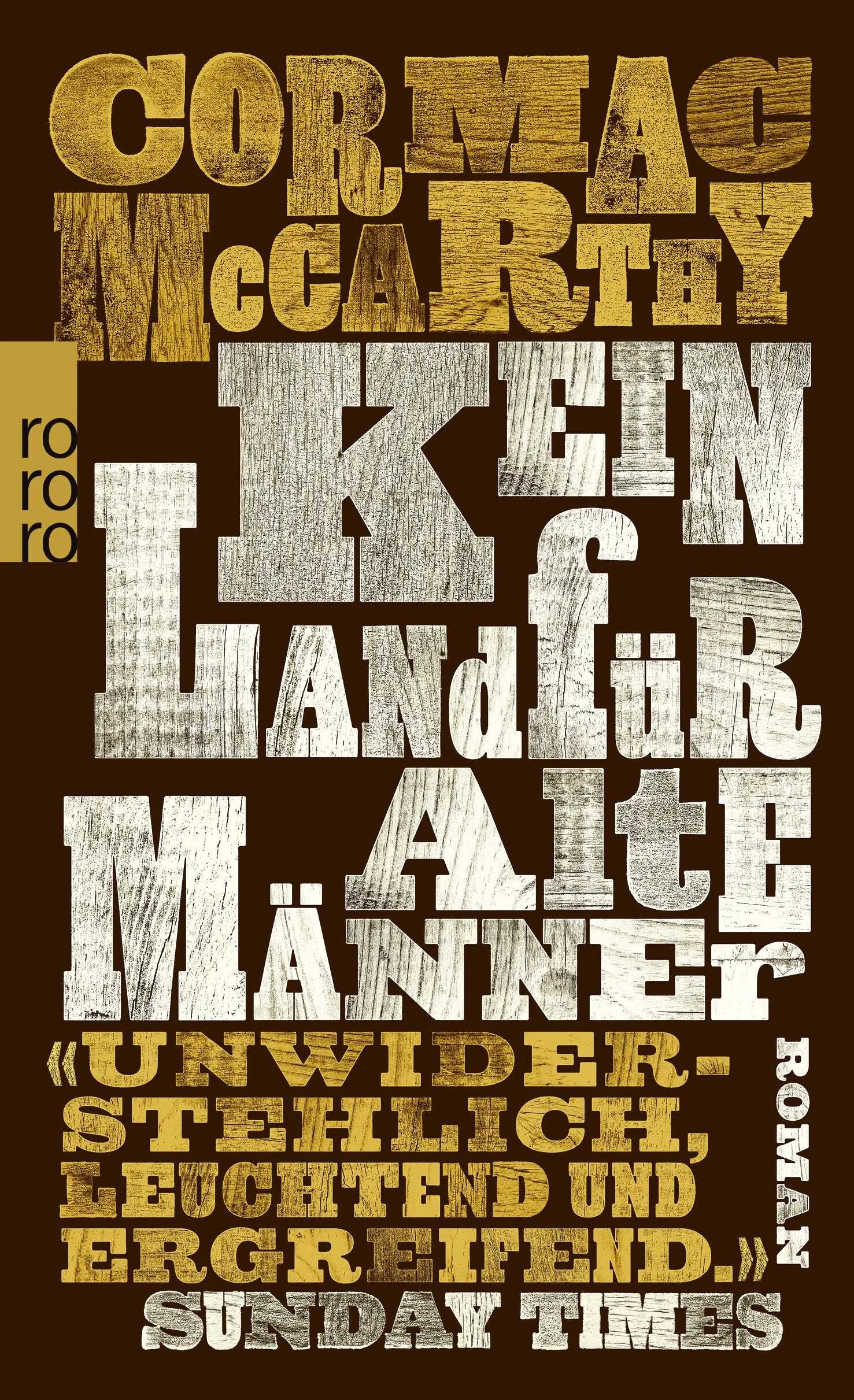 Buchcover von 'Kein Land für alte Männer' - Taschenbuch von Cormac McCarthy