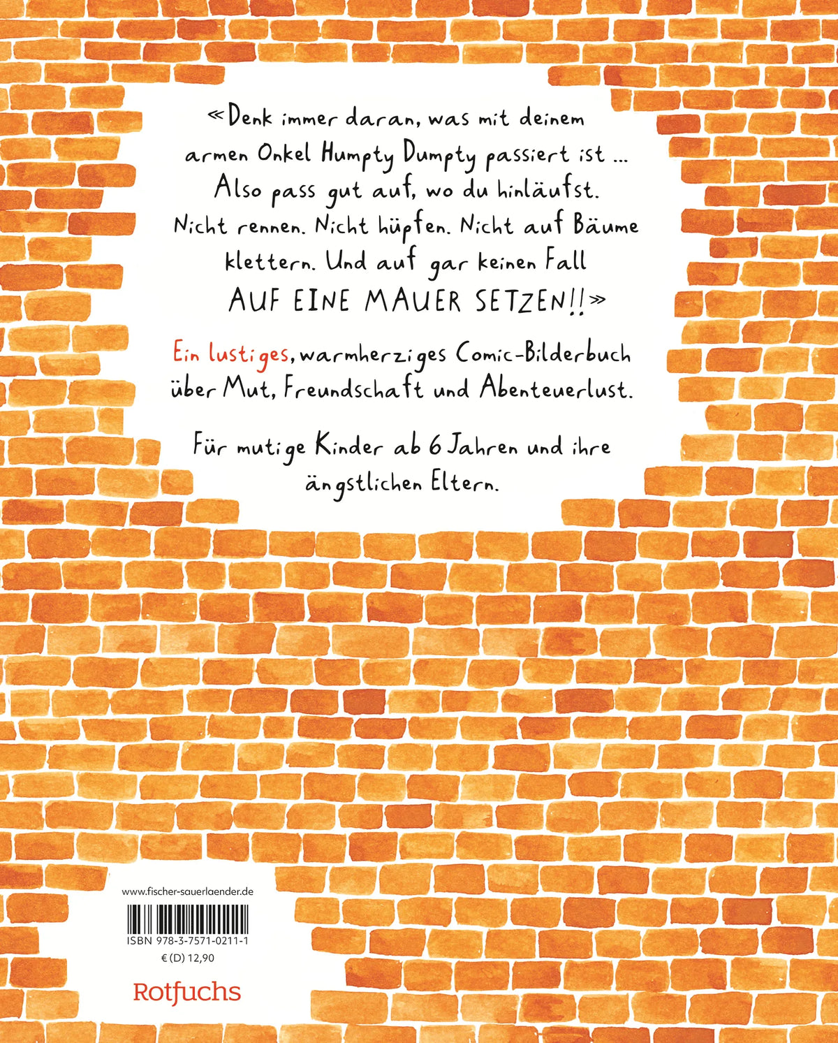Rückseite: Keine Angst, Humpty! (Hardcover)