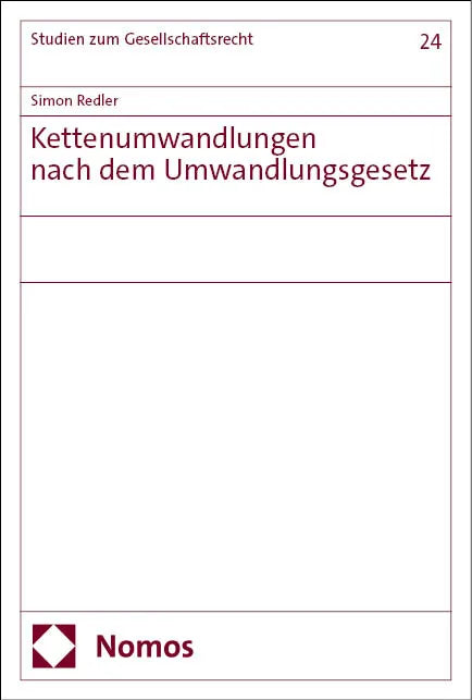 Cover: Kettenumwandlungen nach dem Umwandlungsgesetz (E-Book) von Simon Redler
