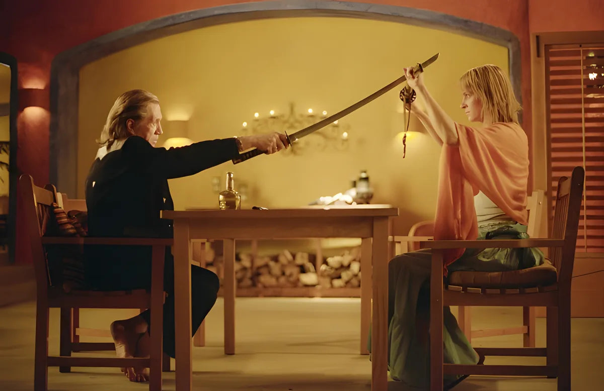 Filmszene 1 aus Kill Bill - Volume 2 – DVD. Regie: Quentin Tarantino