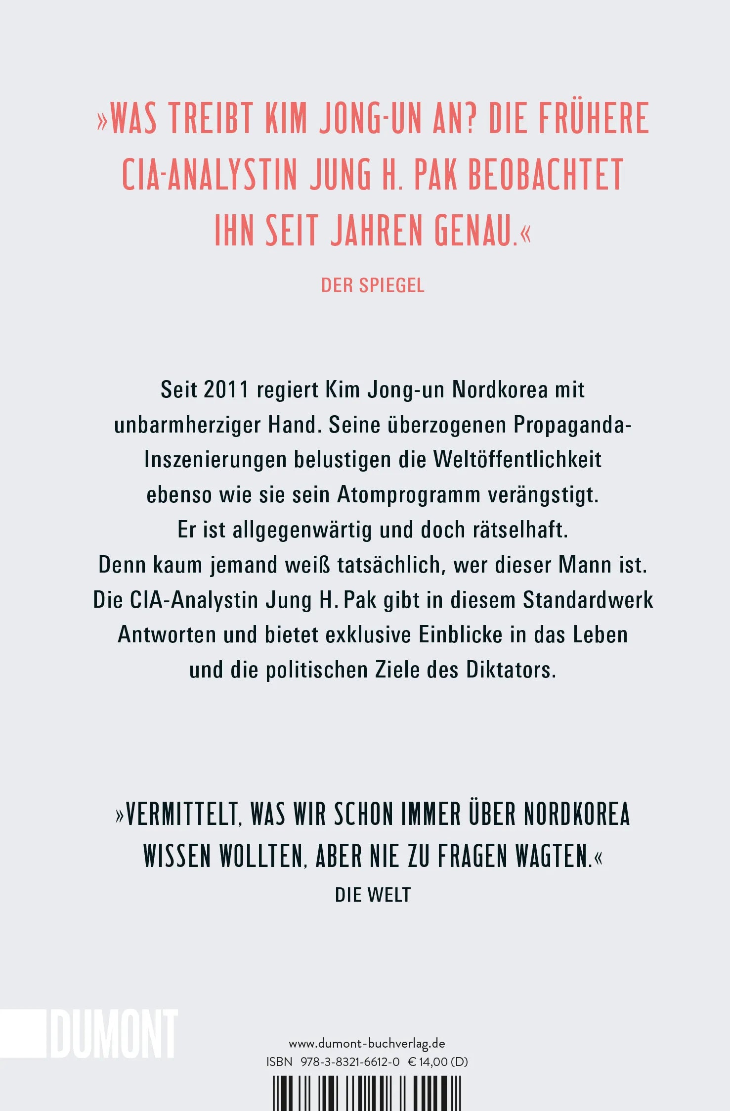 BuchrÃ¼ckseite von 'Kim Jong-un' mit Klappentext - Taschenbuch