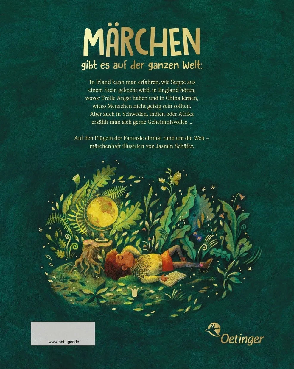 Buchrückseite von 'Kindermärchen aus aller Welt' mit Klappentext - Gebundene Ausgabe