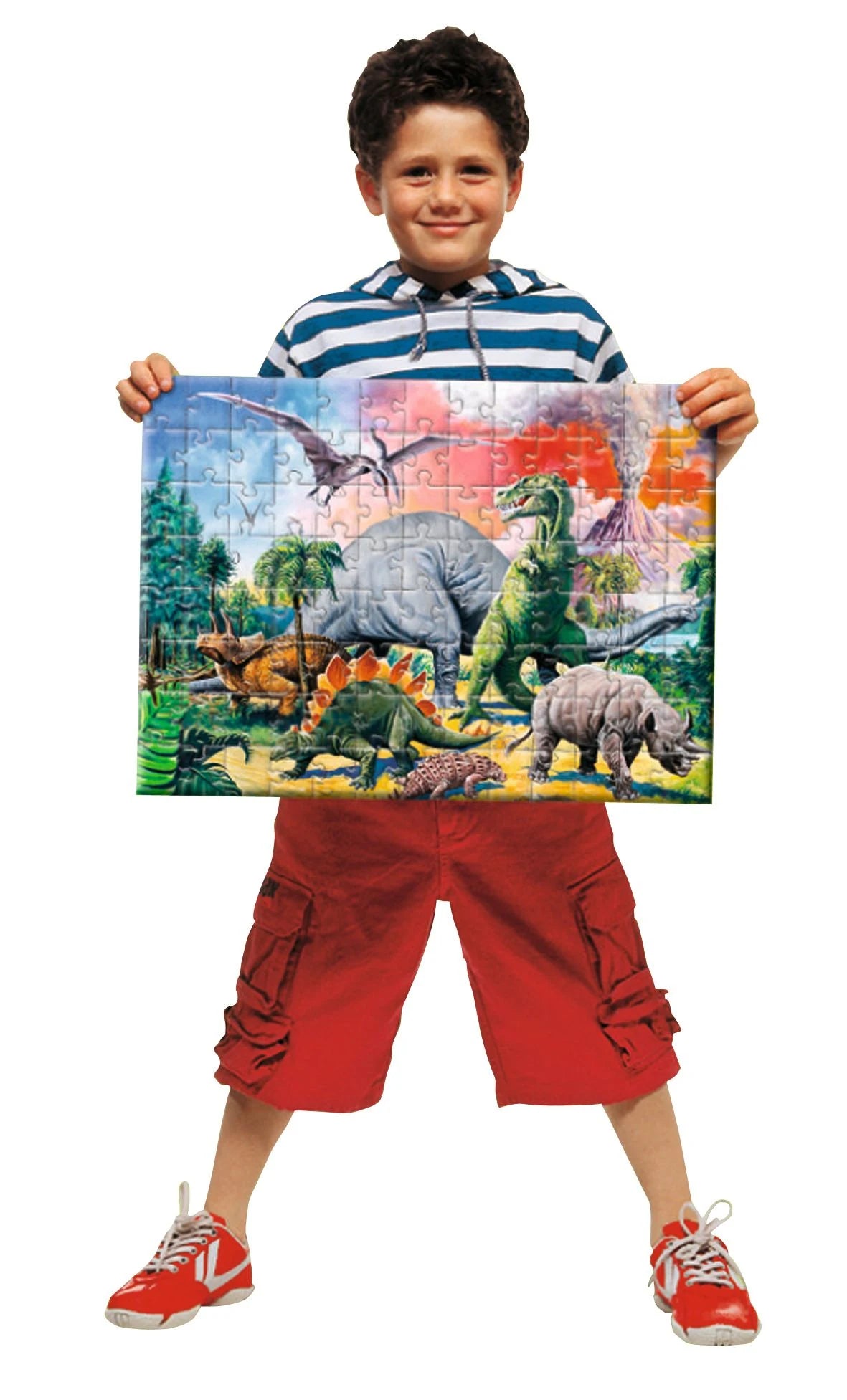Kinderpuzzle 100 XXL Teile - Unter Dinosauriern – Ansicht