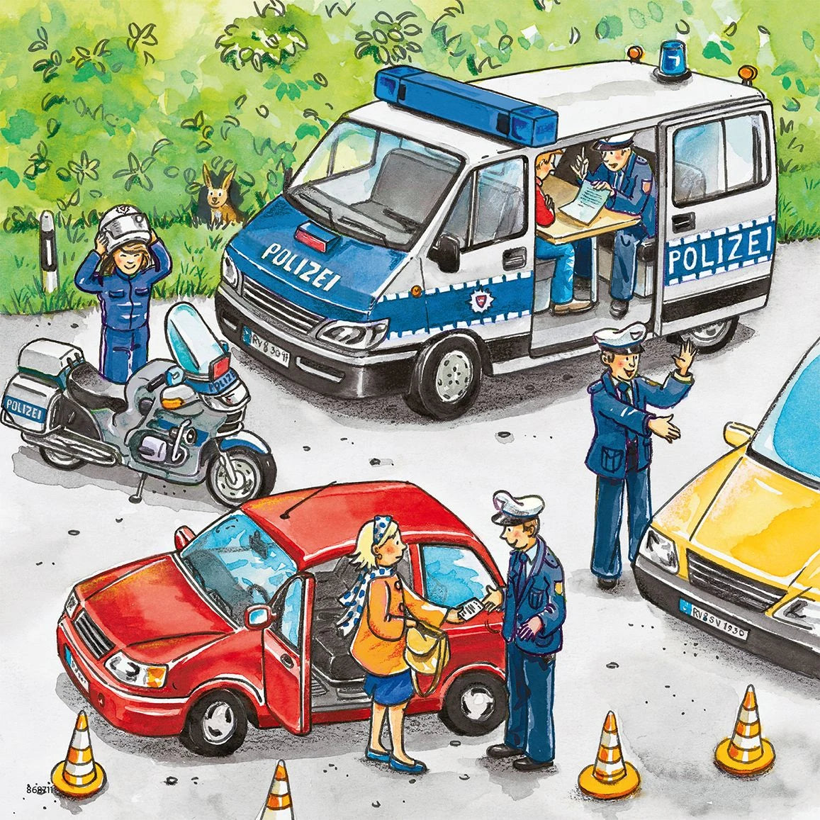 Kinderpuzzle 3x49 Teile - Polizeieinsatz – Ansicht