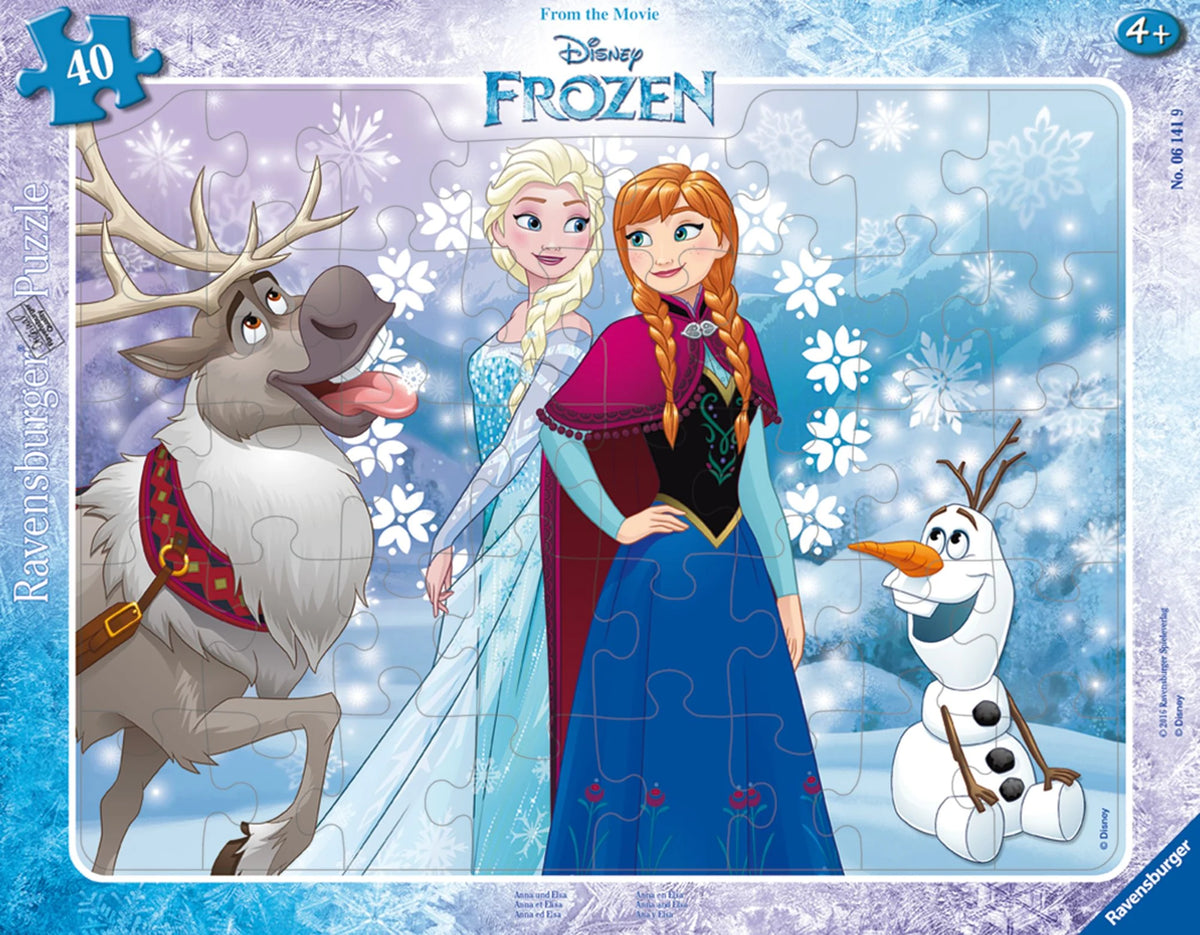 Kinderpuzzle: Kinderpuzzle 40 Teile - Disney Die Eiskönigin - Anna und Elsa