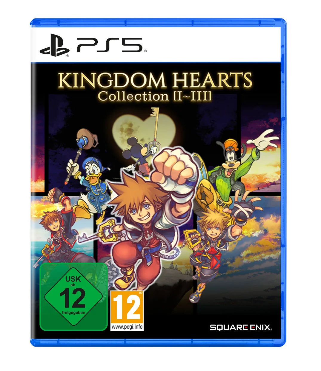 Cover: Kingdom Hearts Collection I-III für Playstation 5. Publisher: Bandai Namco Entertainment Germany