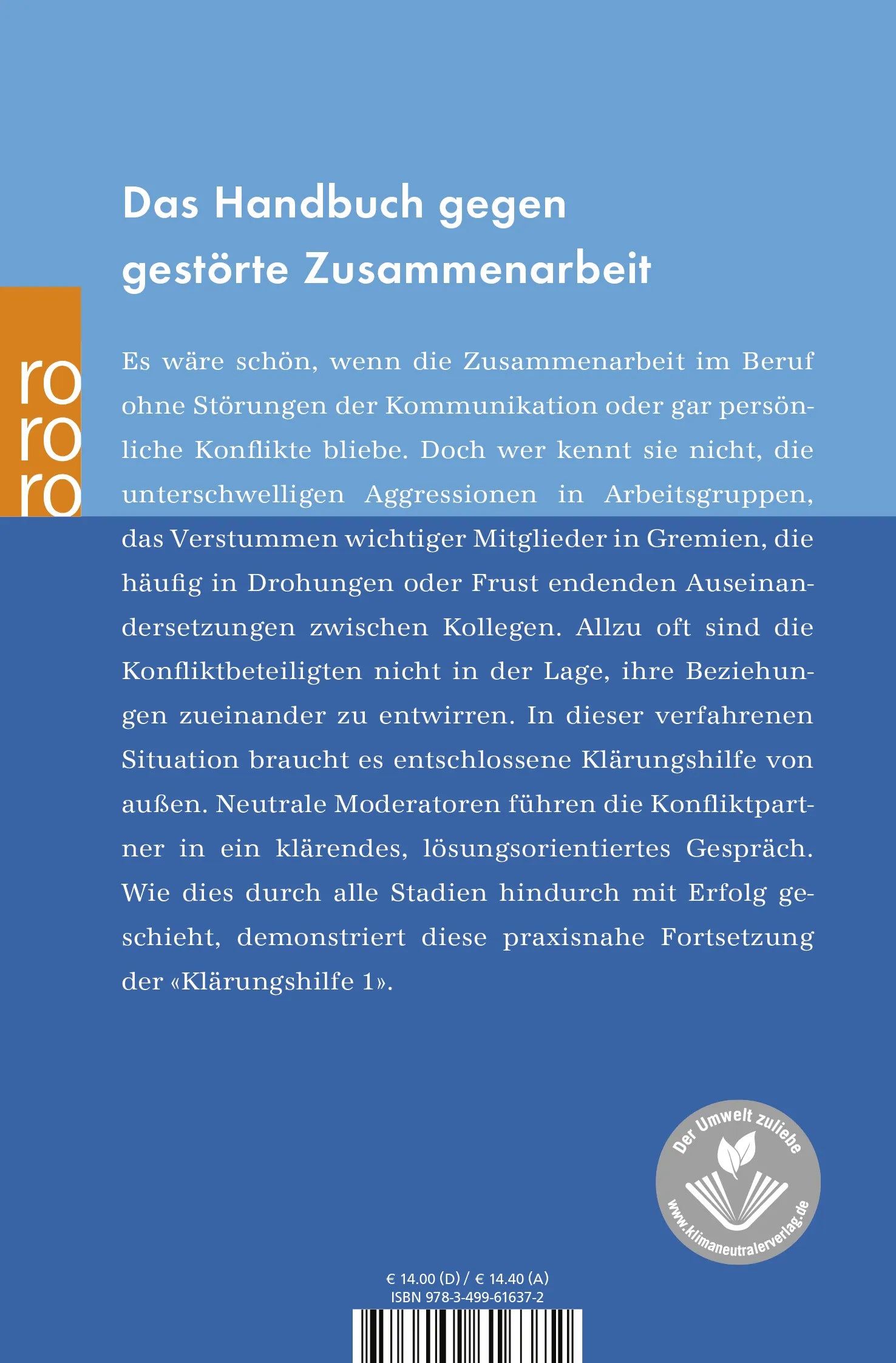 Buchrückseite von 'Klärungshilfe 2' mit Klappentext - Taschenbuch