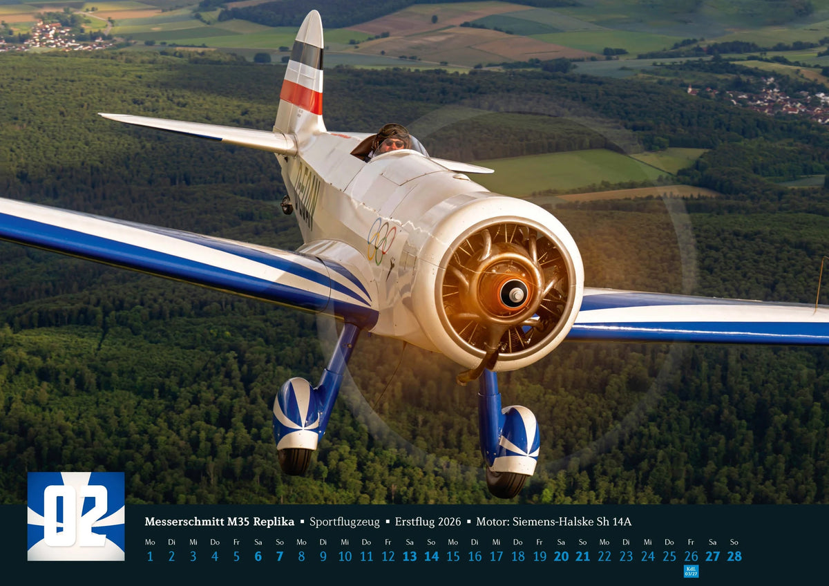 Klassiker der Luftfahrt Kalender 2027 – Ansicht
